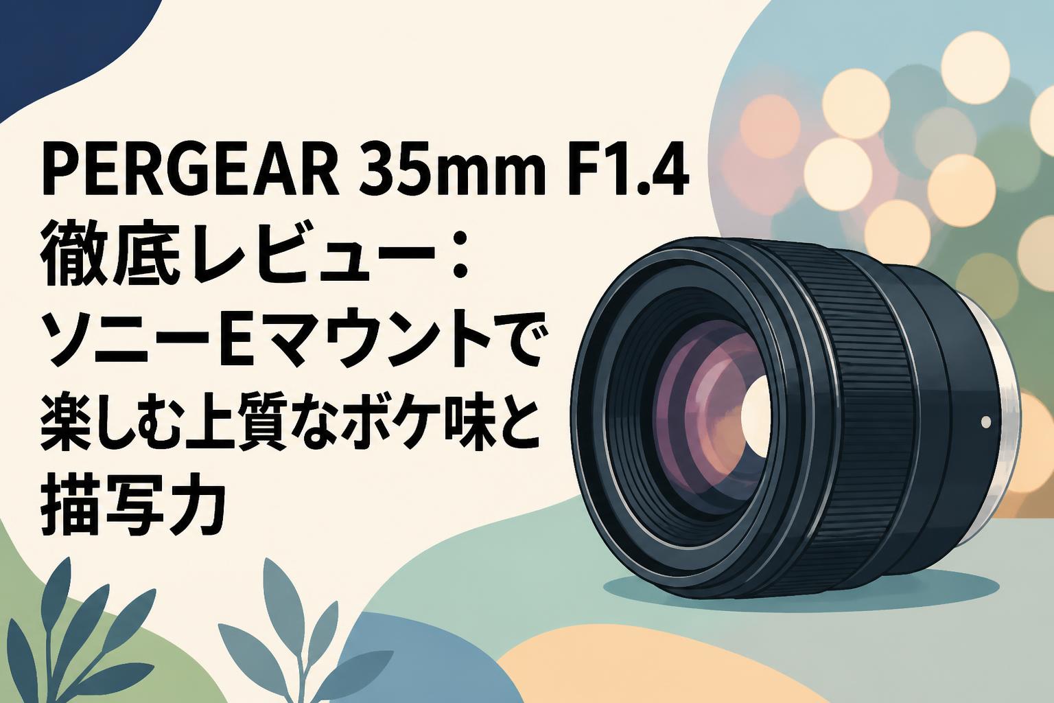 PERGEAR 35mm F1.4 徹底レビュー：ソニーEマウントで楽しむ上質なボケ