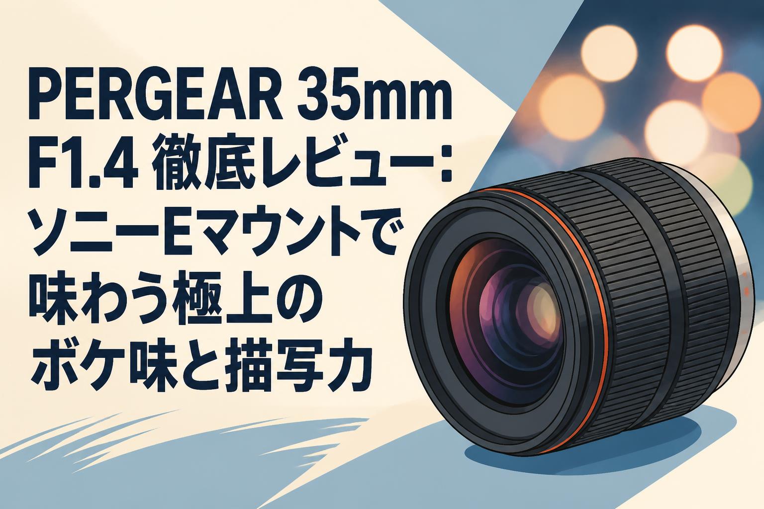 PERGEAR 35mm F1.4 徹底レビュー：ソニーEマウントで味わう極上のボケ