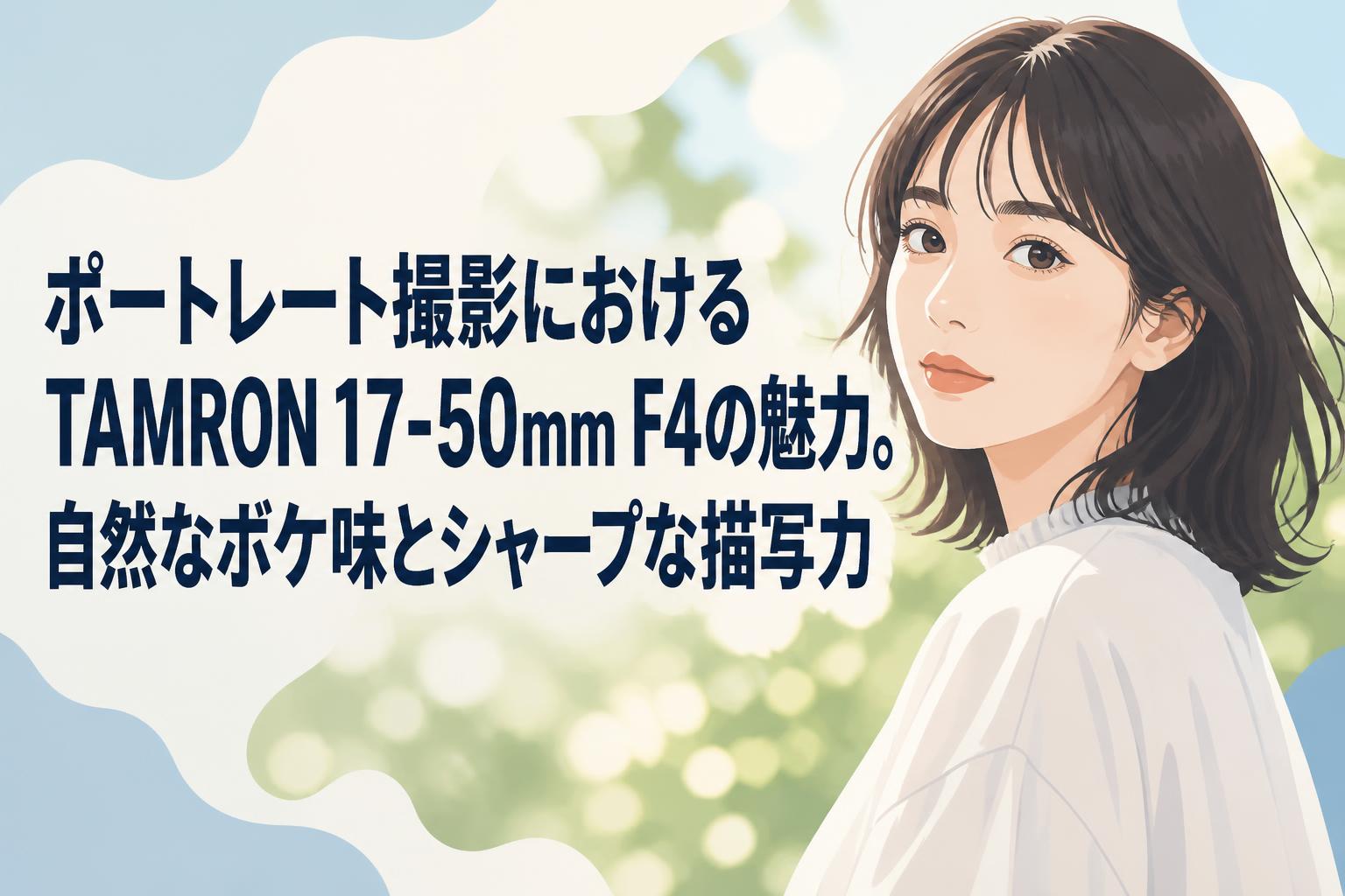 ⭐️明るくボケのあるポートレート⭐️TAMRON AF17-50mm⭐️Nikon用⭐️ ポートレート撮影におけるTAMRON 17-50mm F4の魅力。自然なボケ味と