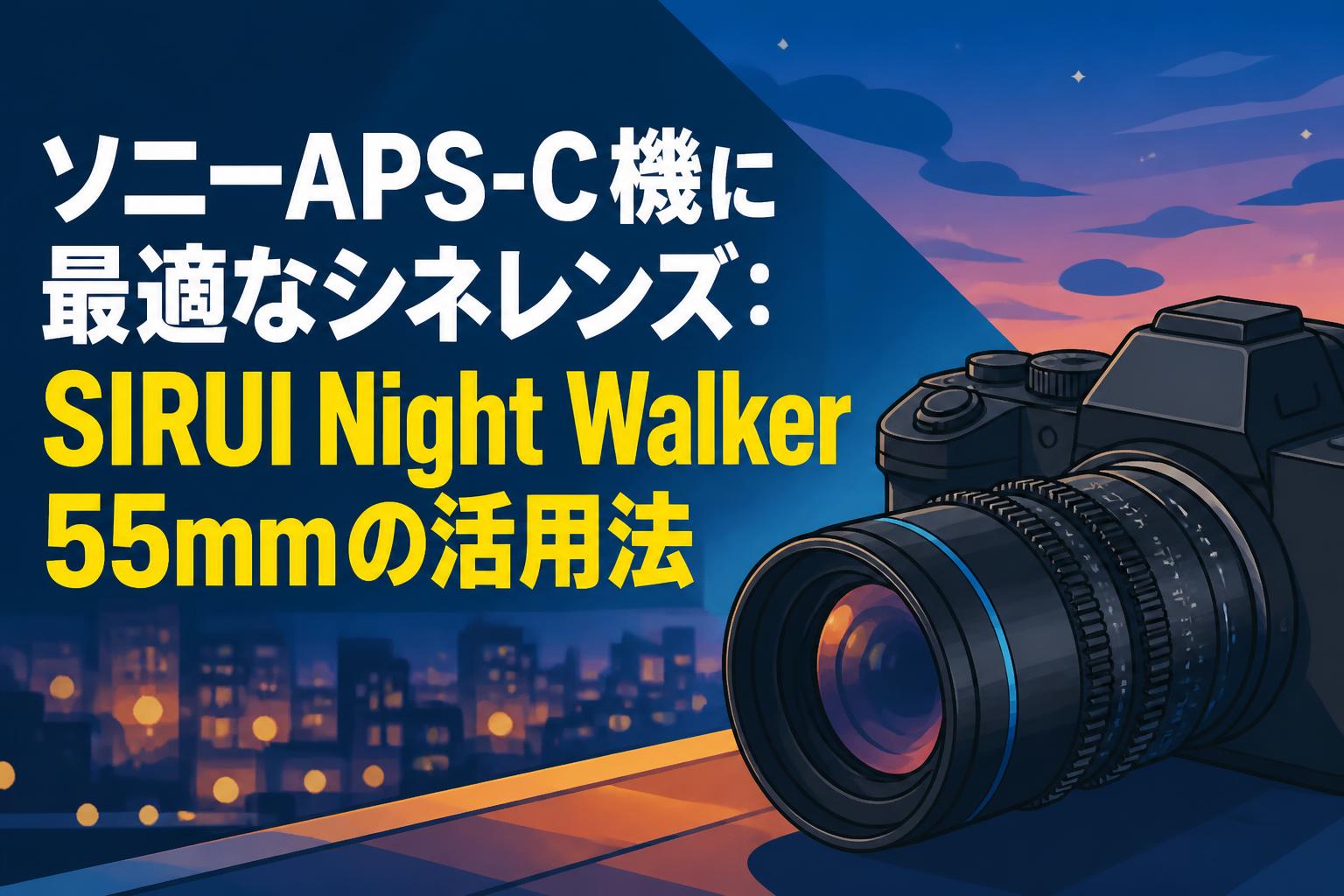 ソニーAPS-C機に最適なシネレンズ：SIRUI Night Walker 55mmの活用法