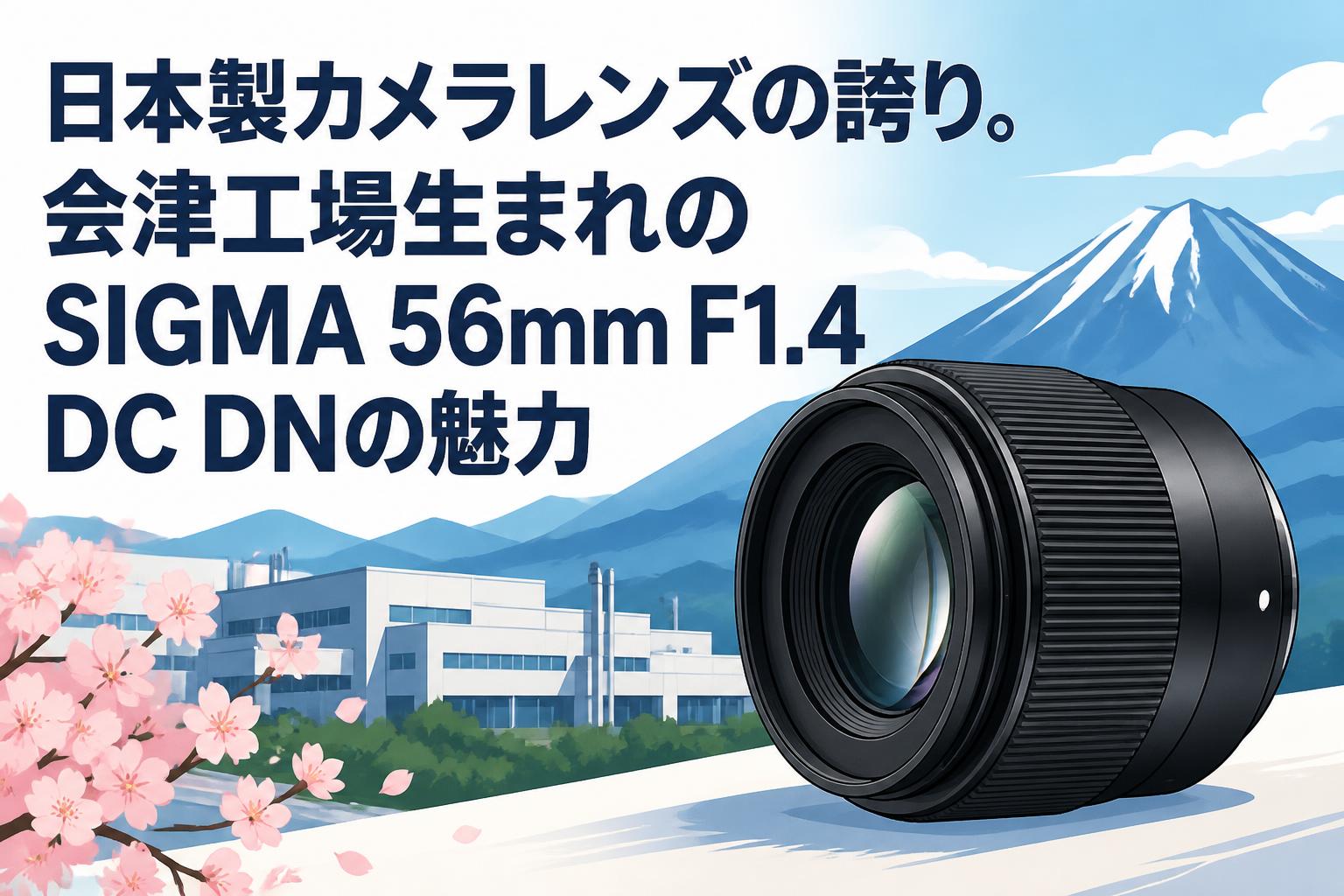 日本製カメラレンズの誇り。会津工場生まれのSIGMA 56mm F1.4 DC DNの