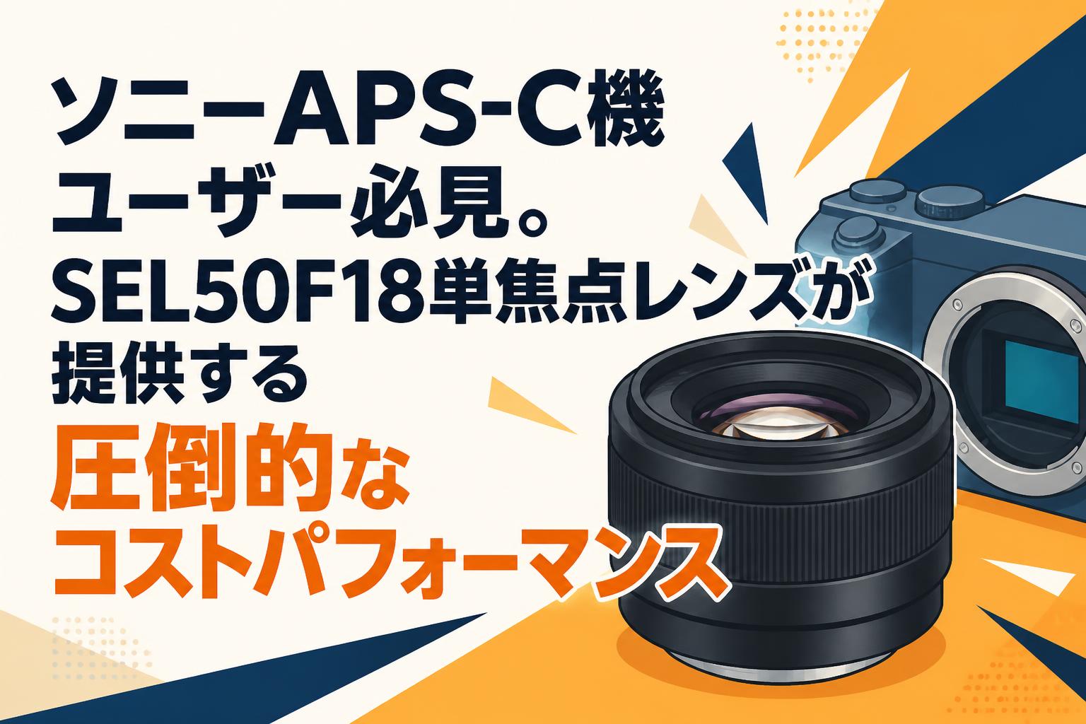 ソニーAPS-C機ユーザー必見。SEL50F18単焦点レンズが提供する圧倒的な