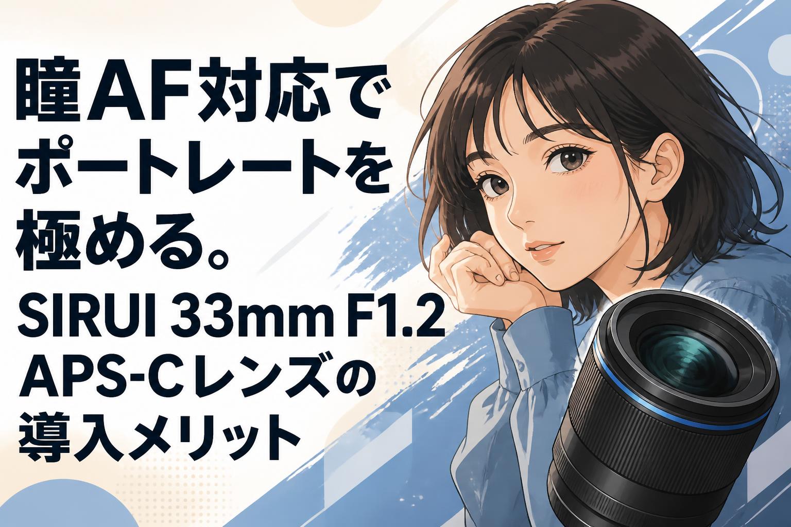 瞳AF対応でポートレートを極める。SIRUI 33mm F1.2 APS-Cレンズの導入