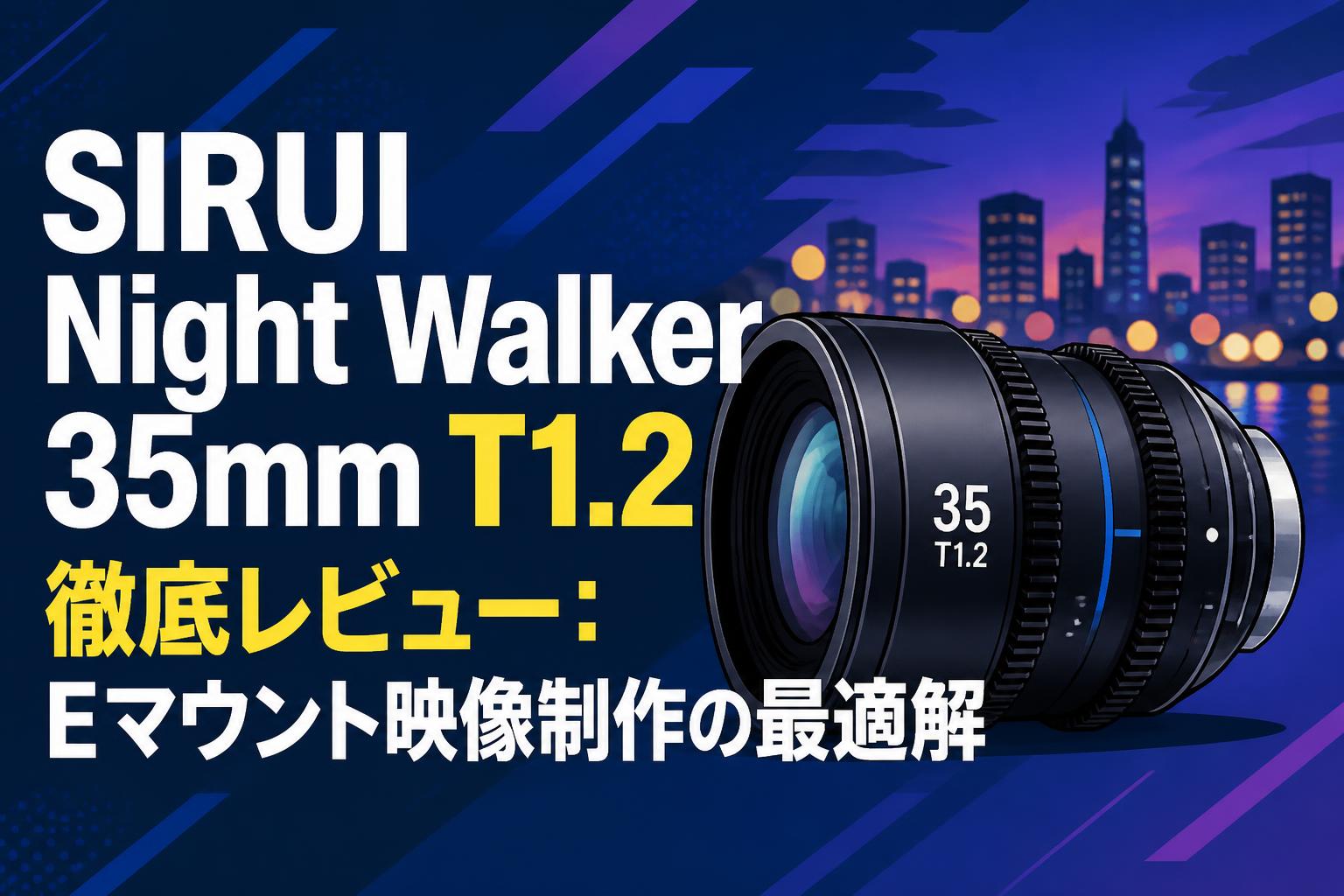 SIRUI Night Walker 35mm T1.2 徹底レビュー：Eマウント映像制作の最適