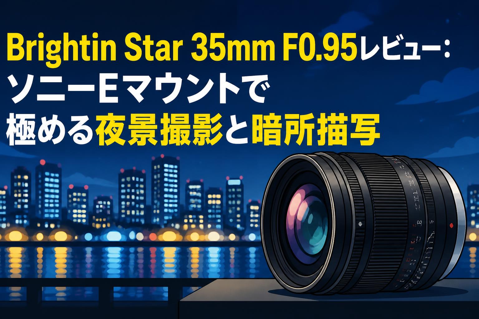 Brightin Star 35mm F0.95レビュー：ソニーEマウントで極める夜景撮影