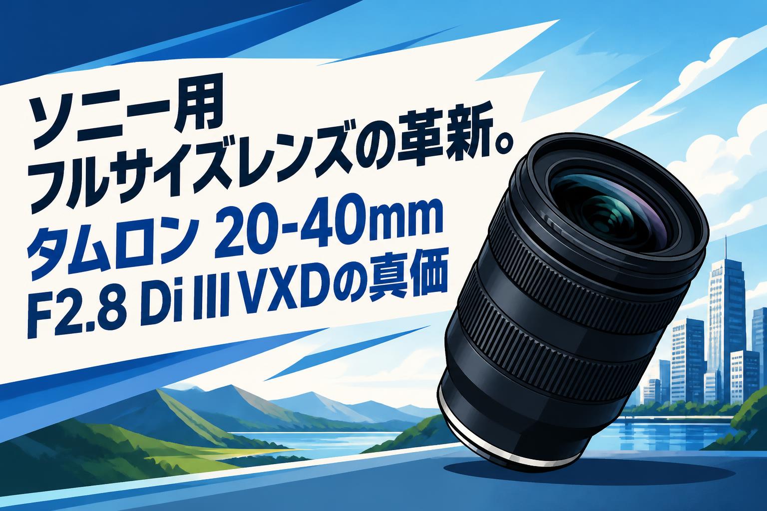 ソニー用フルサイズレンズの革新。タムロン 20-40mm F2.8 Di III VXDの