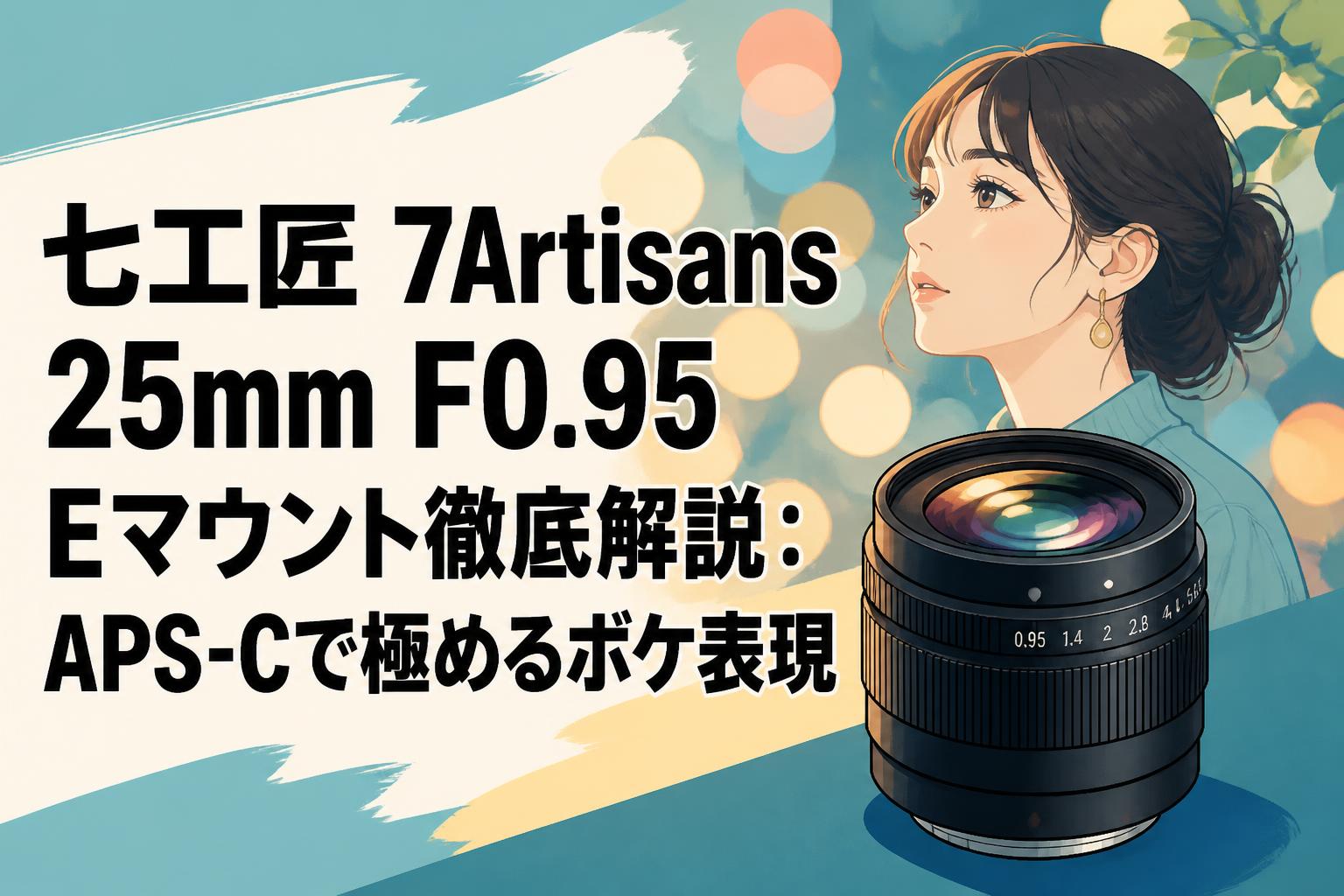 七工匠 7Artisans 25mm F0.95 Eマウント徹底解説：APS-Cで極めるボケ