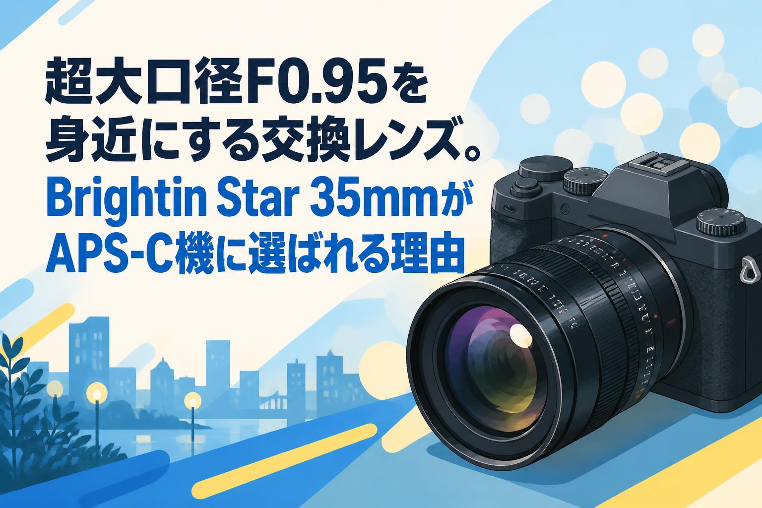 BAY　レンズを差し替えて opton 40mm f4と 500C/M 超大口径F0.95を身近にする交換レンズ。Brightin Star 35mmがAPS-C機に