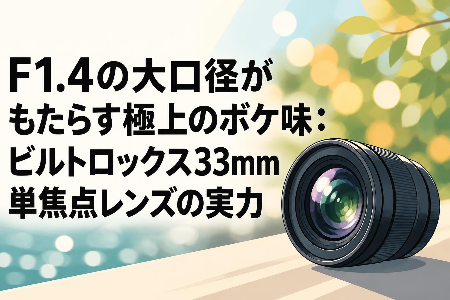 F1.4の大口径がもたらす極上のボケ味：ビルトロックス33mm単焦点レンズ 