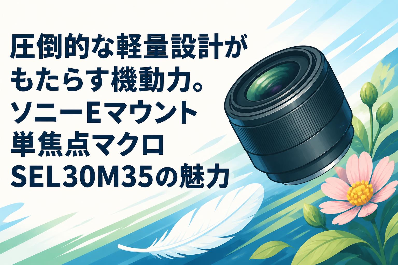 圧倒的な軽量設計がもたらす機動力。ソニーEマウント単焦点マクロ