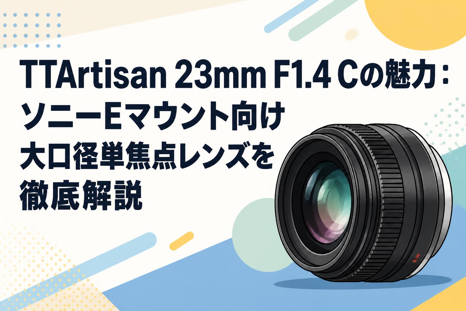 ttartisan 23mm F1.4 単焦点レンズ Sony Eマウント TTArtisan 23mm F1.4 Cの魅力：ソニーEマウント向け大口径単焦点レンズ