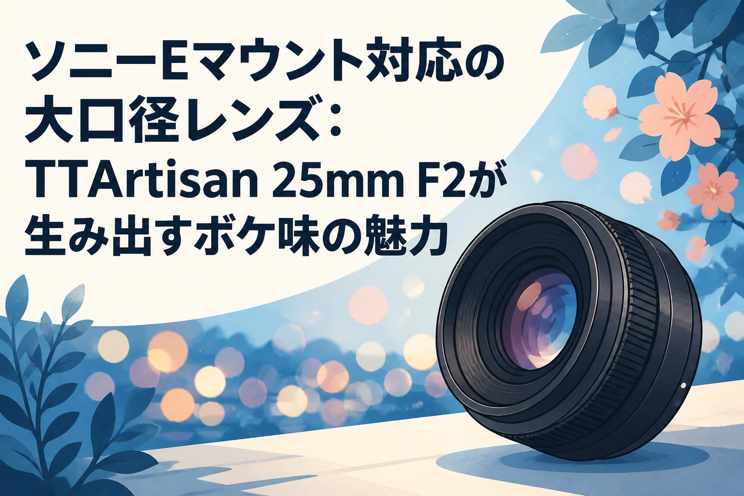 ソニーEマウント対応の大口径レンズ：TTArtisan 25mm F2が生み出すボケ