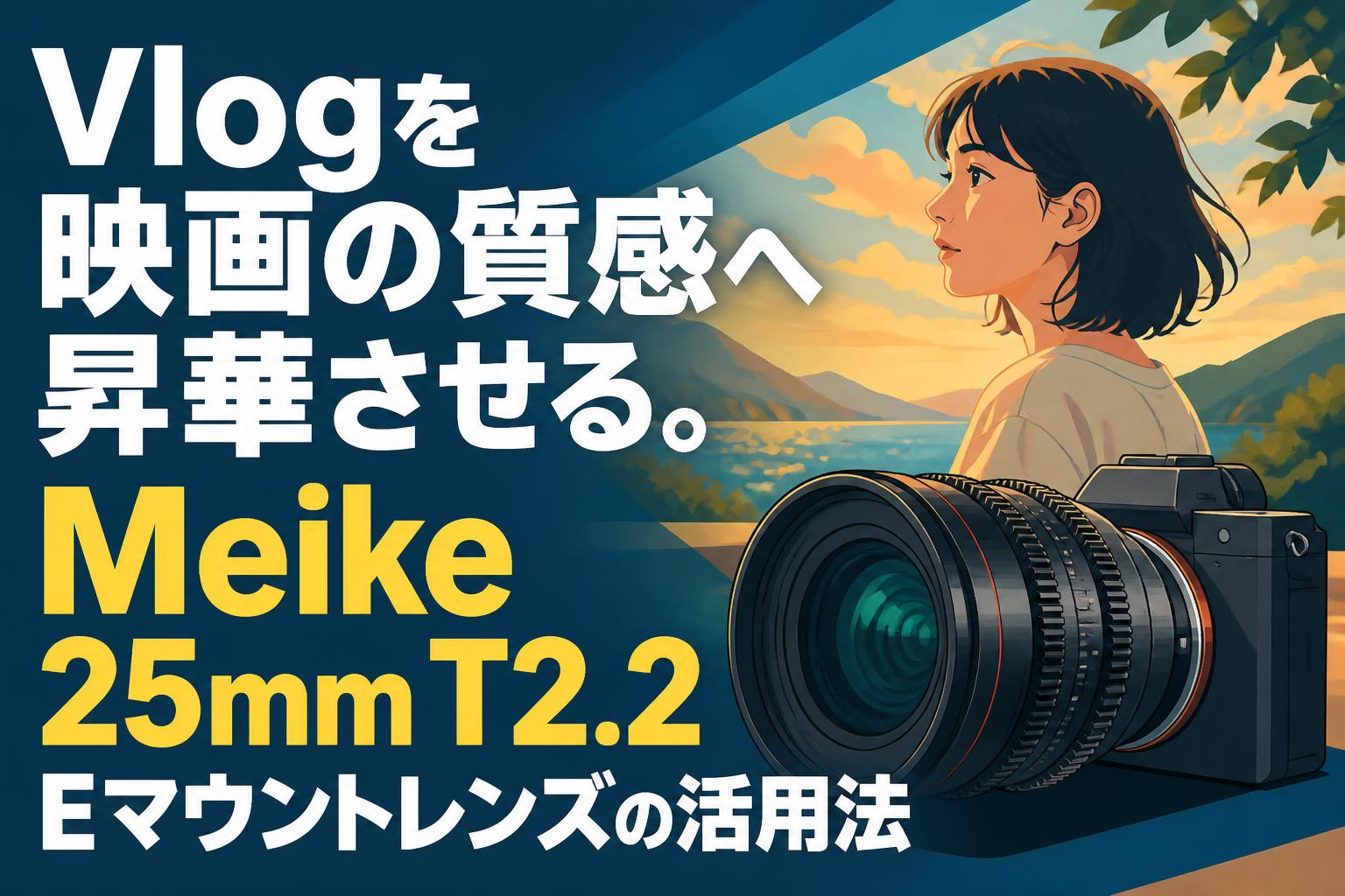 Vlogを映画の質感へ昇華させる。Meike 25mm T2.2 Eマウントレンズの
