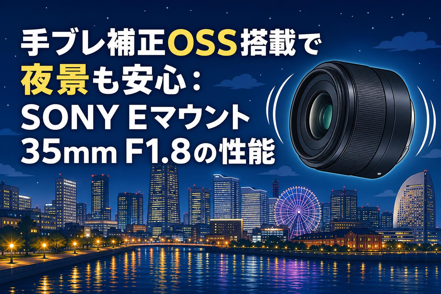 手ブレ補正OSS搭載で夜景も安心：SONY Eマウント35mm F1.8の性能