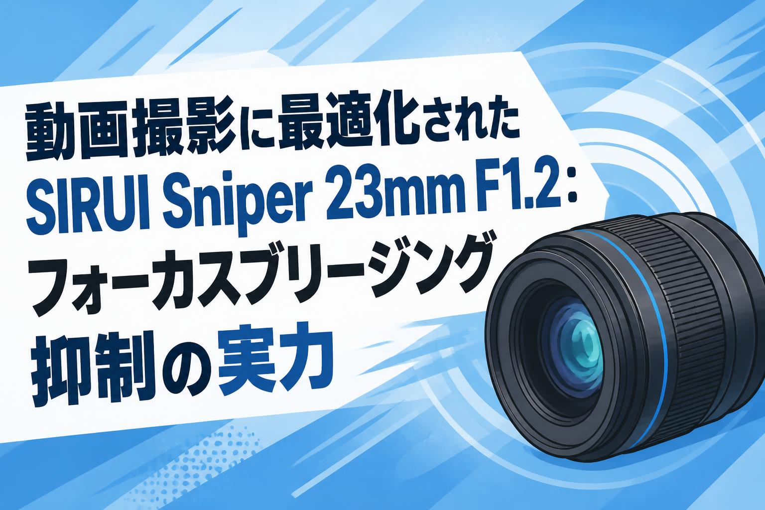 動画撮影に最適化されたSIRUI Sniper 23mm F1.2：フォーカス