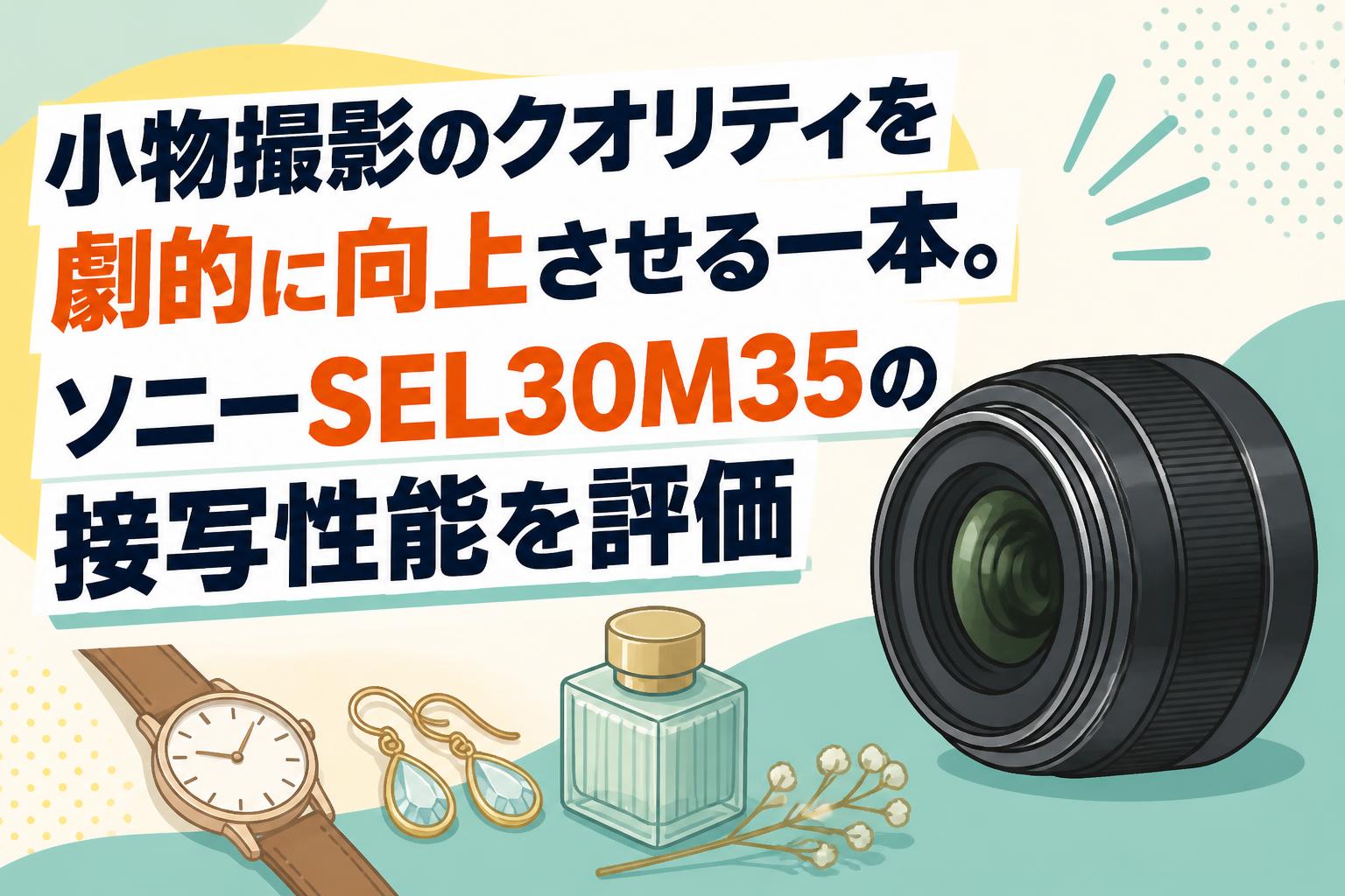 小物撮影のクオリティを劇的に向上させる一本。ソニーSEL30M35の接写