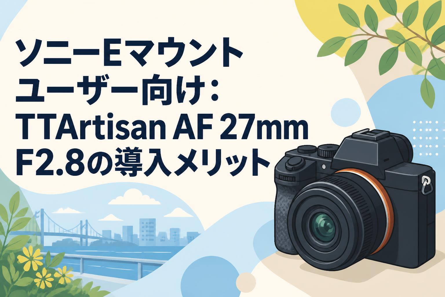 ソニーEマウントユーザー向け：TTArtisan AF 27mm F2.8の導入メリット