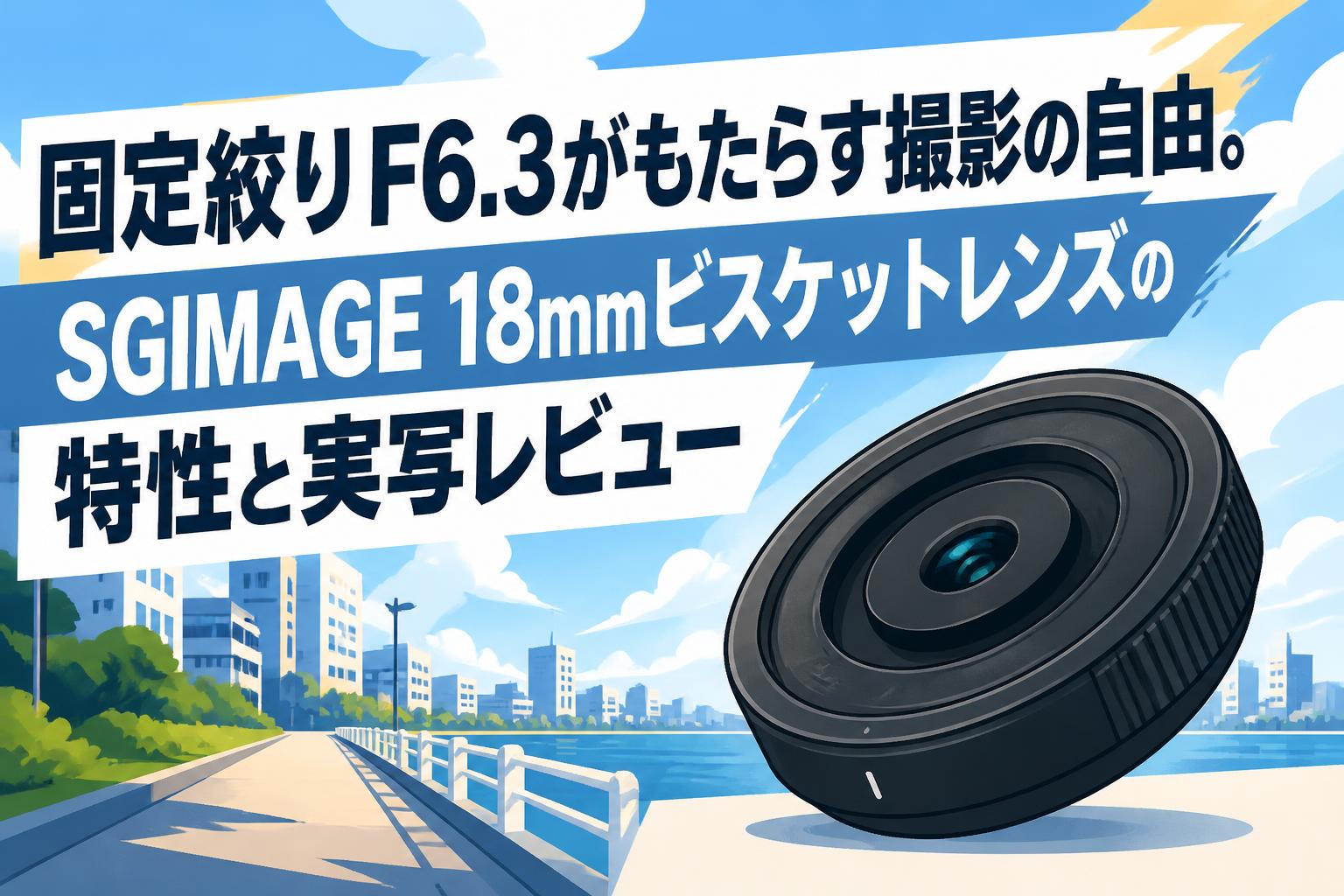 固定絞りF6.3がもたらす撮影の自由。SGIMAGE 18mmビスケットレンズの
