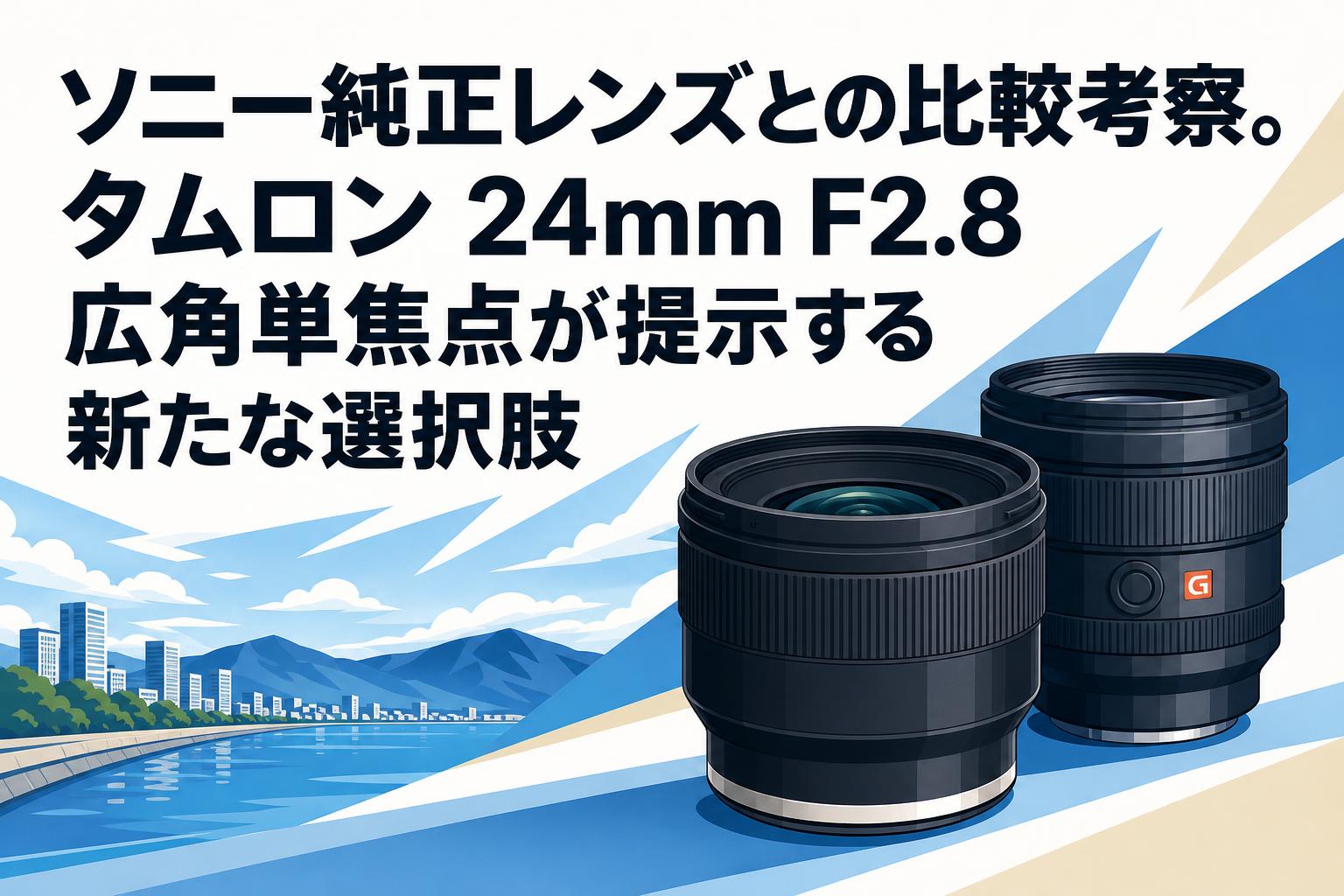 ソニー純正レンズとの比較考察。タムロン 24mm F2.8 広角単焦点が提示