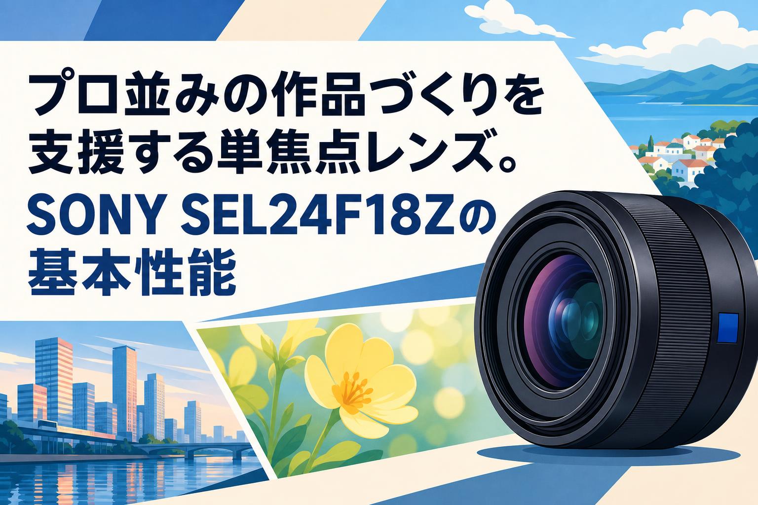プロ並みの作品づくりを支援する単焦点レンズ。SONY SEL24F18Zの基本