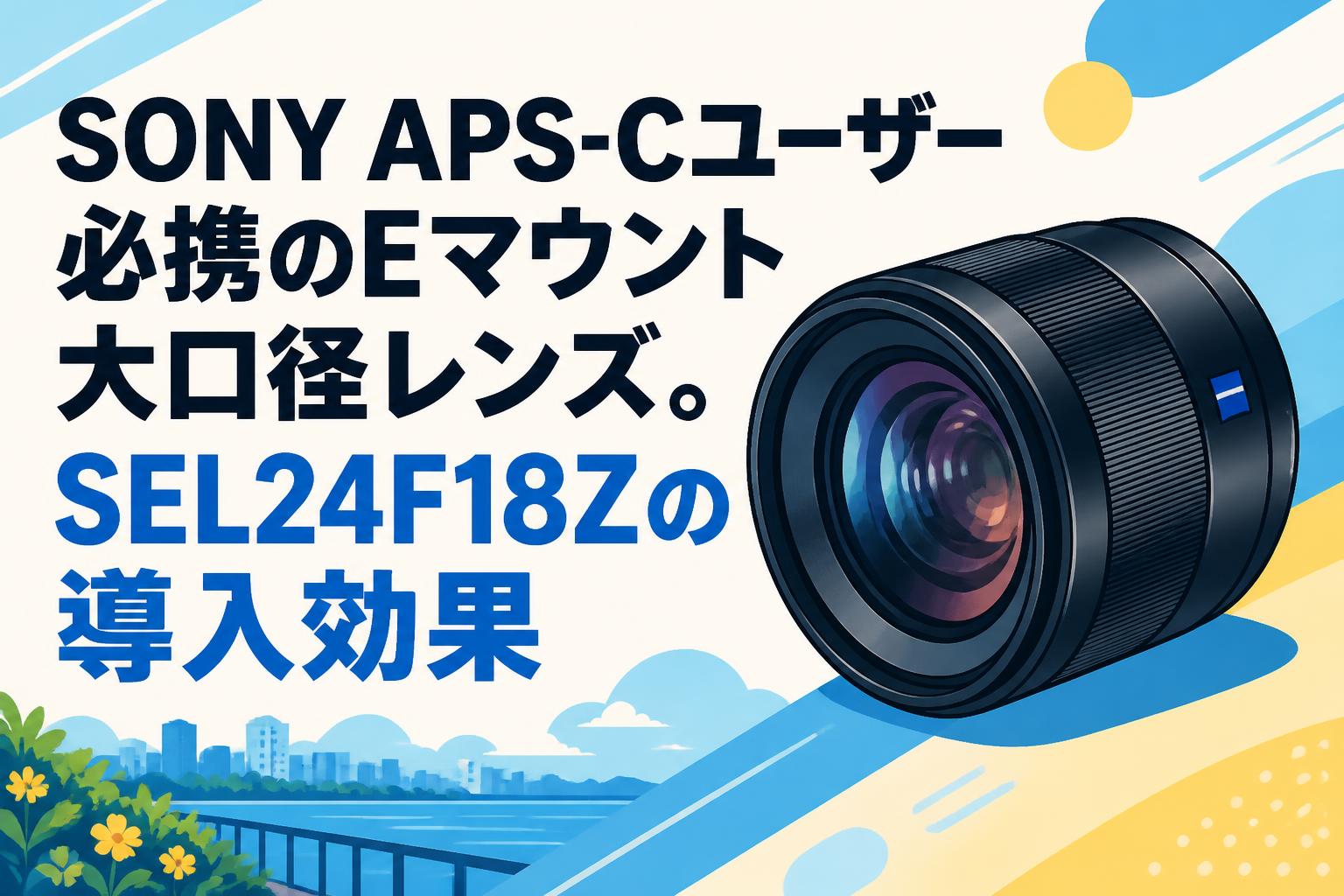 SONY APS-Cユーザー必携のEマウント大口径レンズ。SEL24F18Zの導入効果