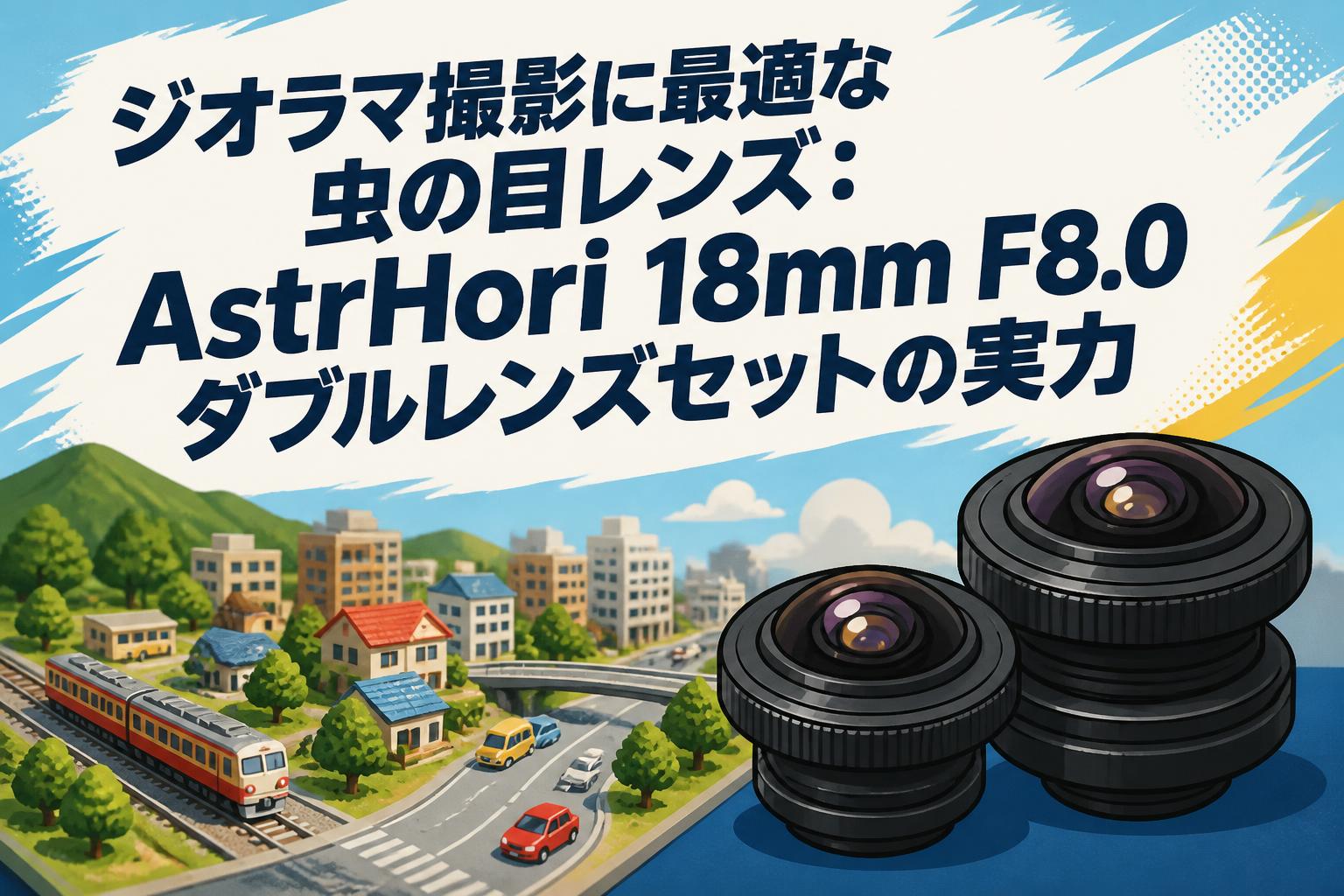 ジオラマ撮影に最適な虫の目レンズ：AstrHori 18mm F8.0ダブルレンズ