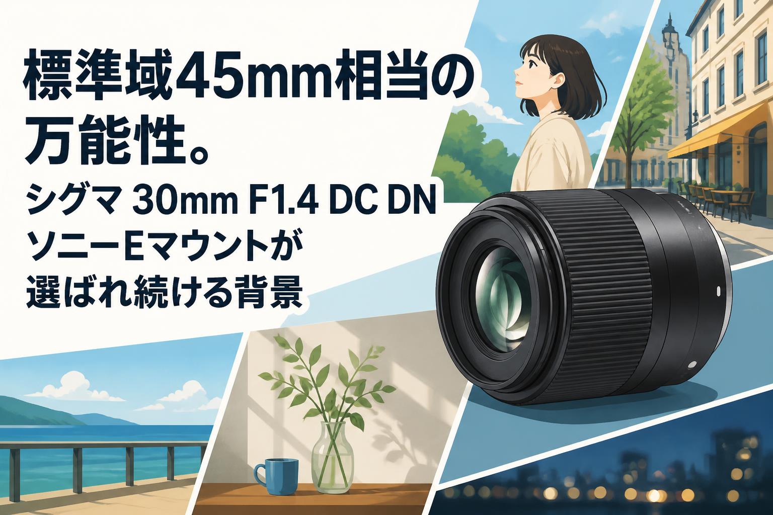 標準域45mm相当の万能性。シグマ 30mm F1.4 DC DN ソニーEマウントが