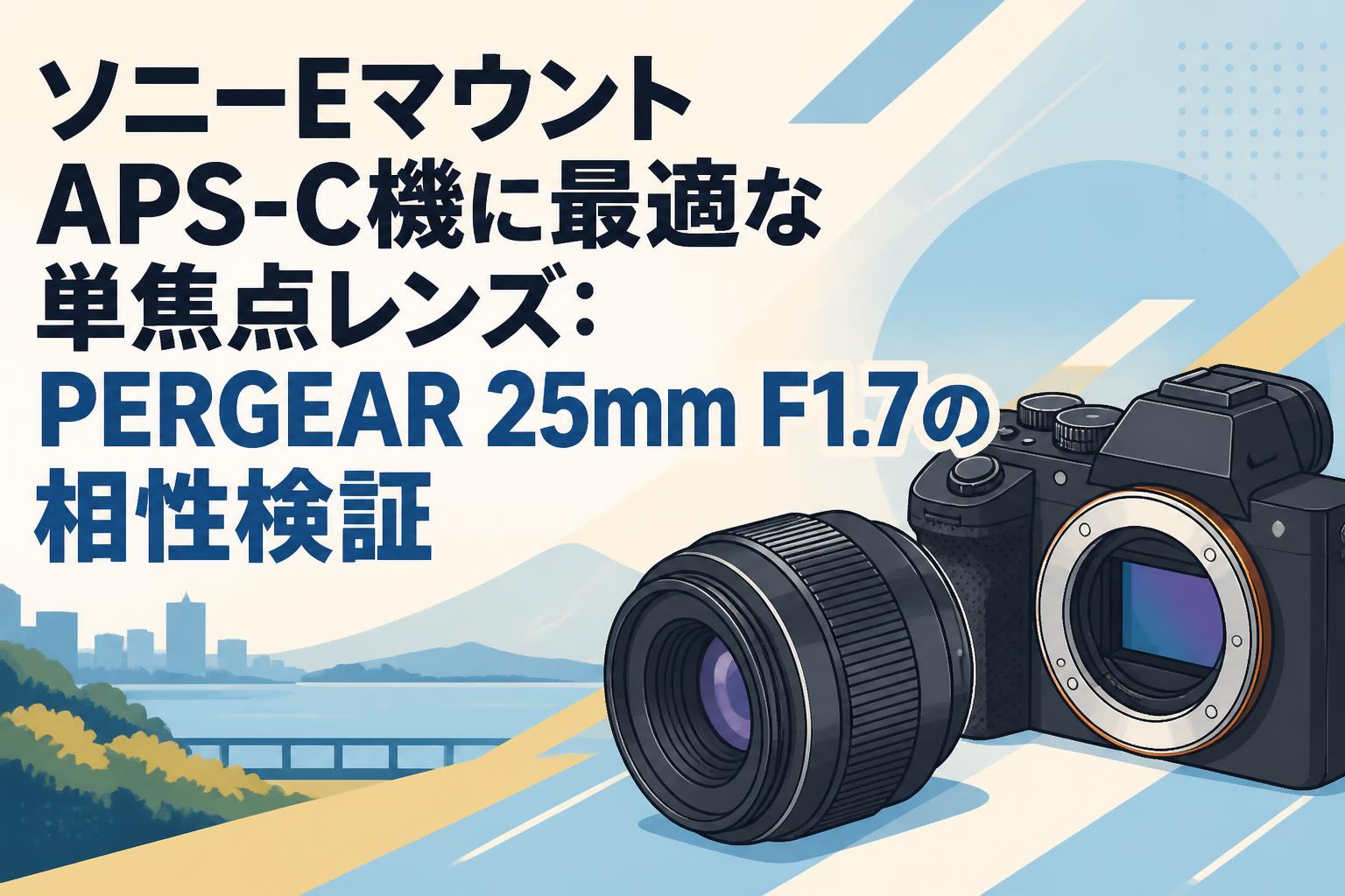 ソニーEマウントAPS-C機に最適な単焦点レンズ：PERGEAR 25mm F1.7の