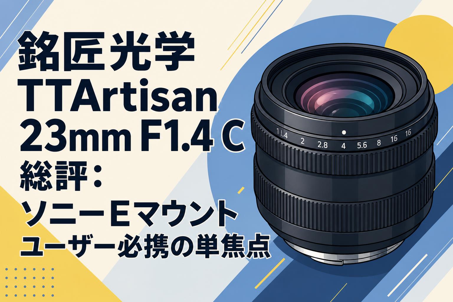 ttartisan 23mm F1.4 単焦点レンズ Sony Eマウント 銘匠光学 TTArtisan 23mm F1.4 C 総評：ソニーEマウントユーザー必携の