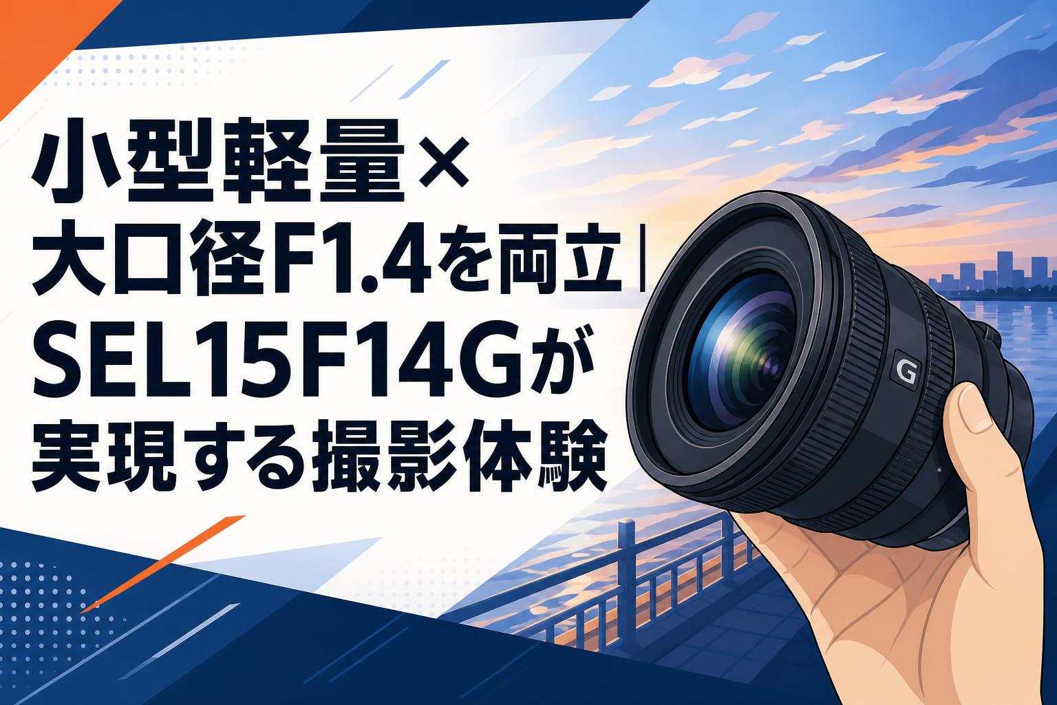小型軽量×大口径F1.4を両立｜SEL15F14Gが実現する撮影体験 | PANDA