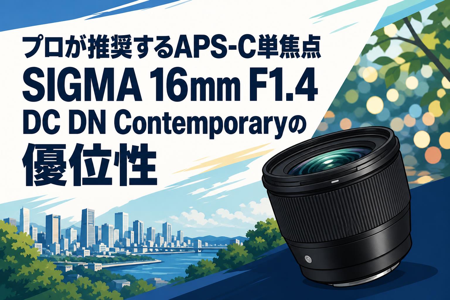 レンズ(単焦点) SIGMA 16mm F1.4 プロが推奨するAPS-C単焦点 SIGMA 16mm F1.4 DC DN Contemporaryの優位