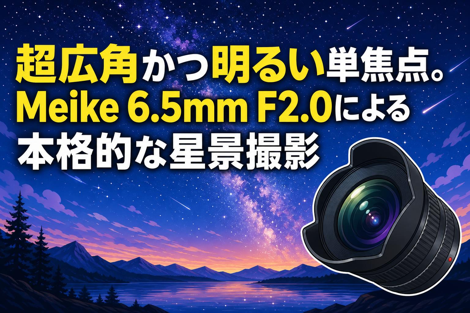 超広角かつ明るい単焦点。Meike 6.5mm F2.0による本格的な星景撮影