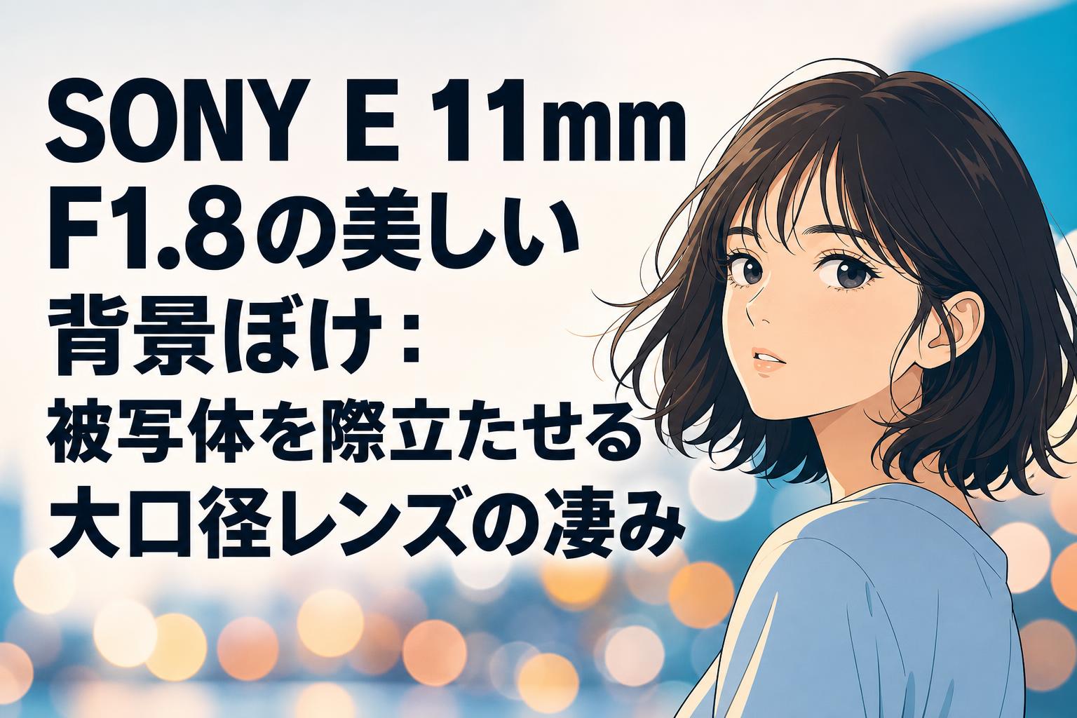 SONY E 11mm F1.8の美しい背景ぼけ：被写体を際立たせる大口径レンズの