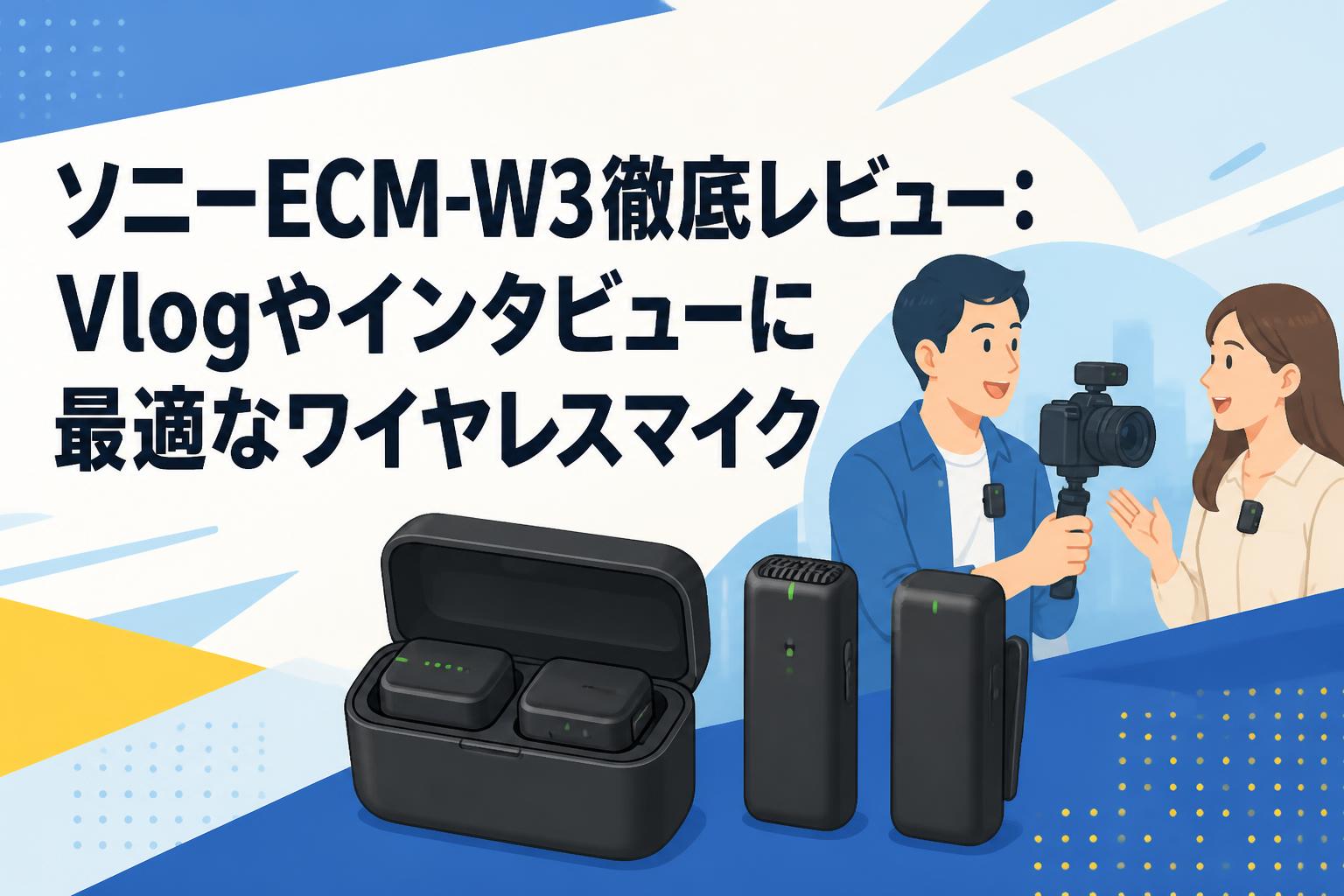 ソニーECM-W3徹底レビュー：Vlogやインタビューに最適なワイヤレス