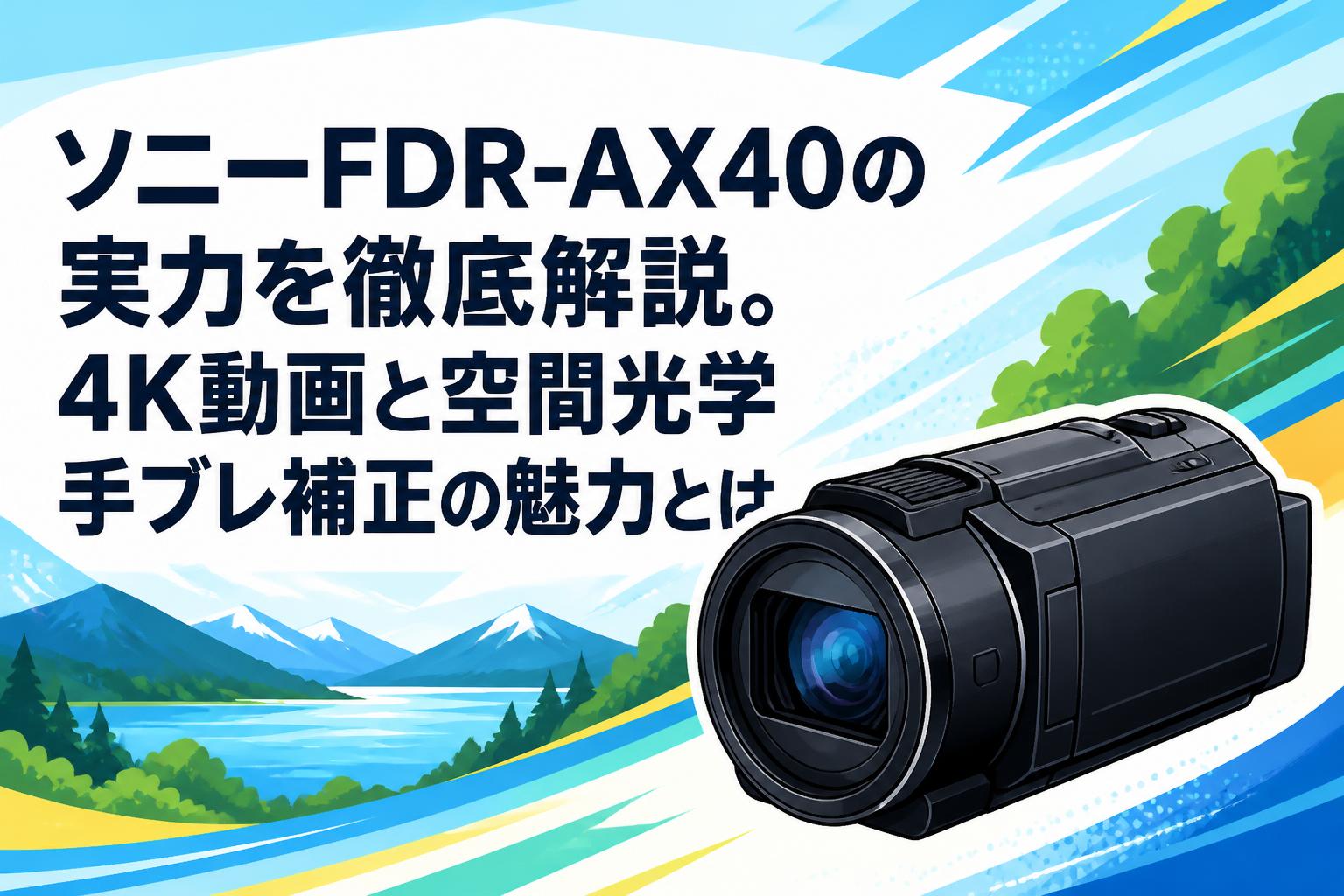 SONY FDR-AX40 4K 空間光学手ブレ補正 ビデオカメラ ソニー ソニーFDR-AX40の実力を徹底解説。4K動画と空間光学手ブレ補正の魅力と