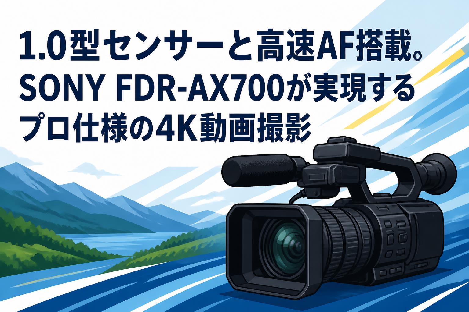 1.0型センサーと高速AF搭載。SONY FDR-AX700が実現するプロ仕様の4K