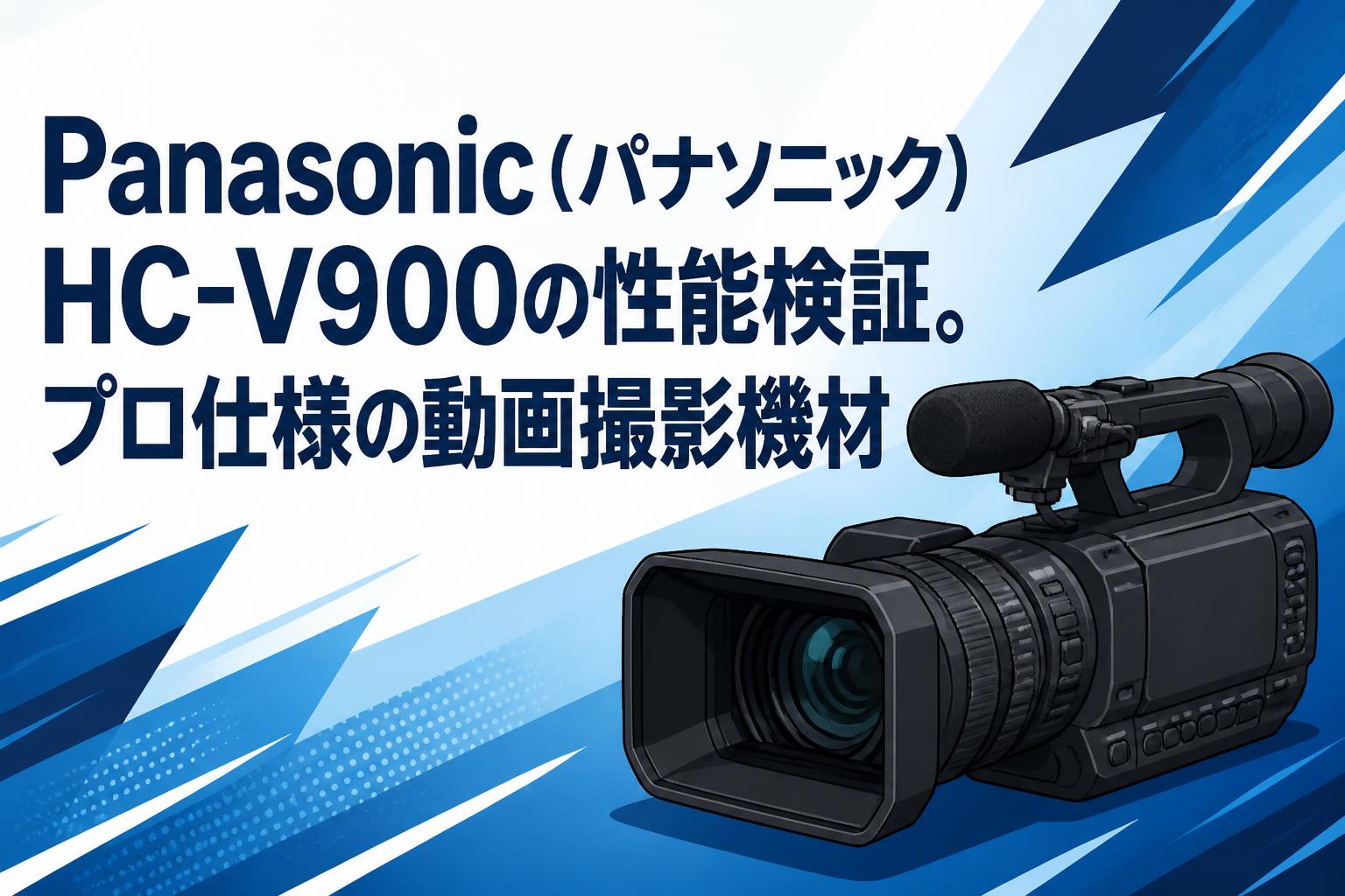 Panasonic（パナソニック）HC-V900の性能検証。プロ仕様の動画撮影機材