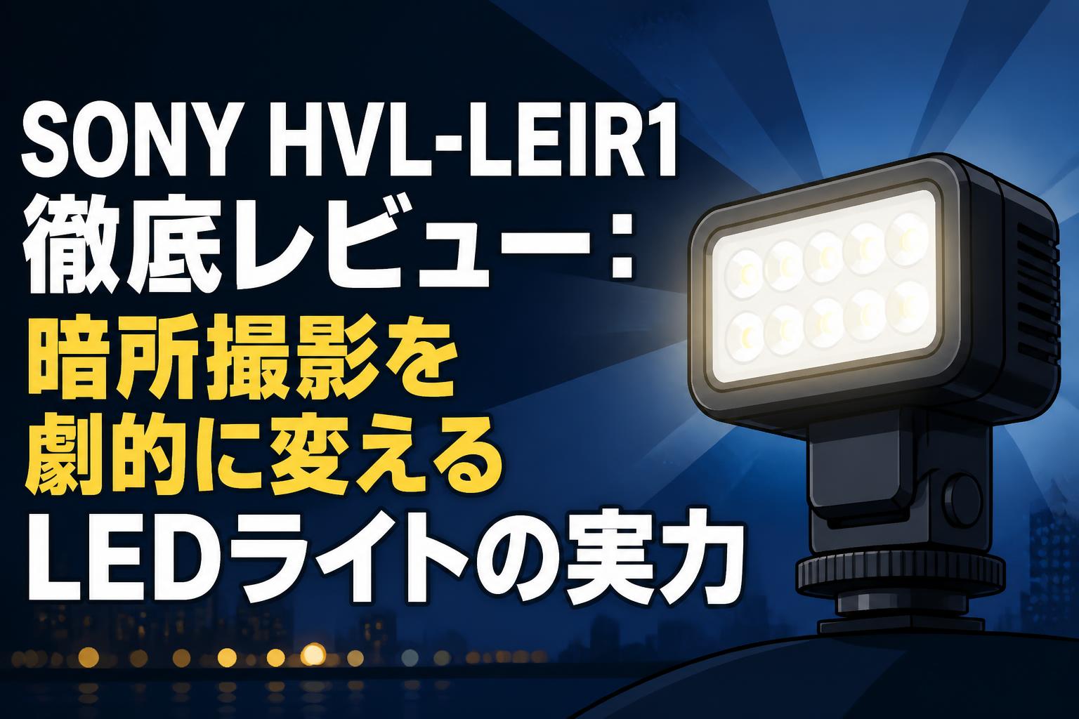 SONY HVL-LEIR1徹底レビュー：暗所撮影を劇的に変えるLEDライトの実力