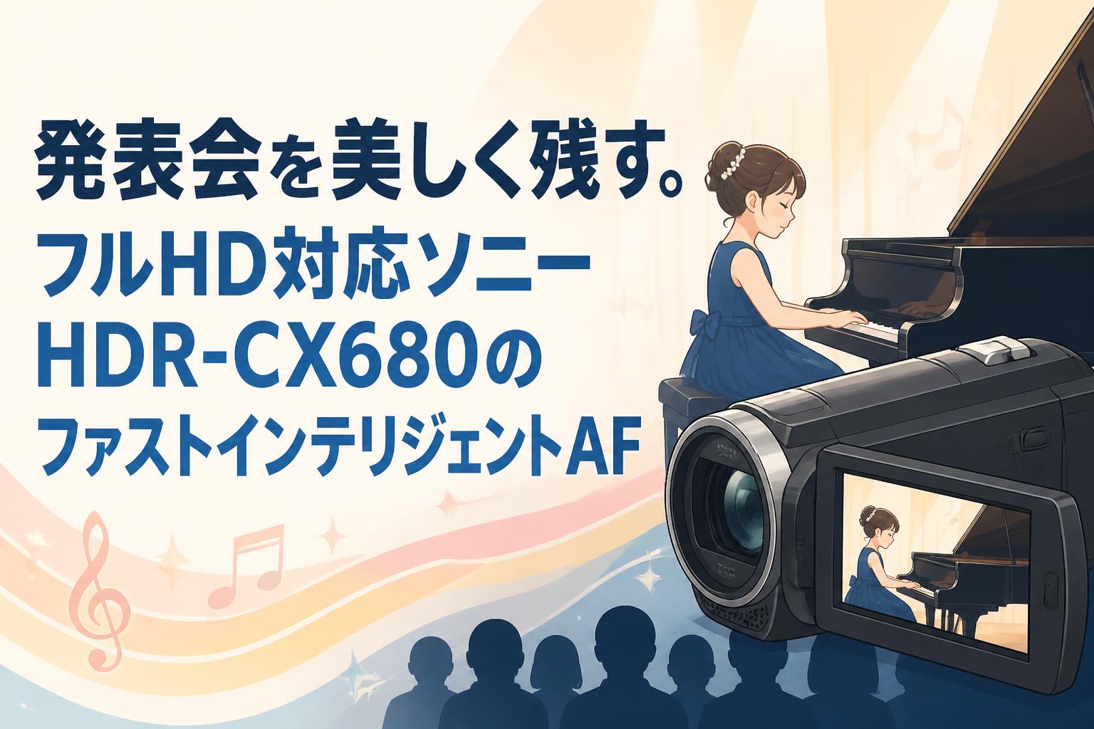 発表会を美しく残す。フルHD対応ソニーHDR-CX680のファスト
