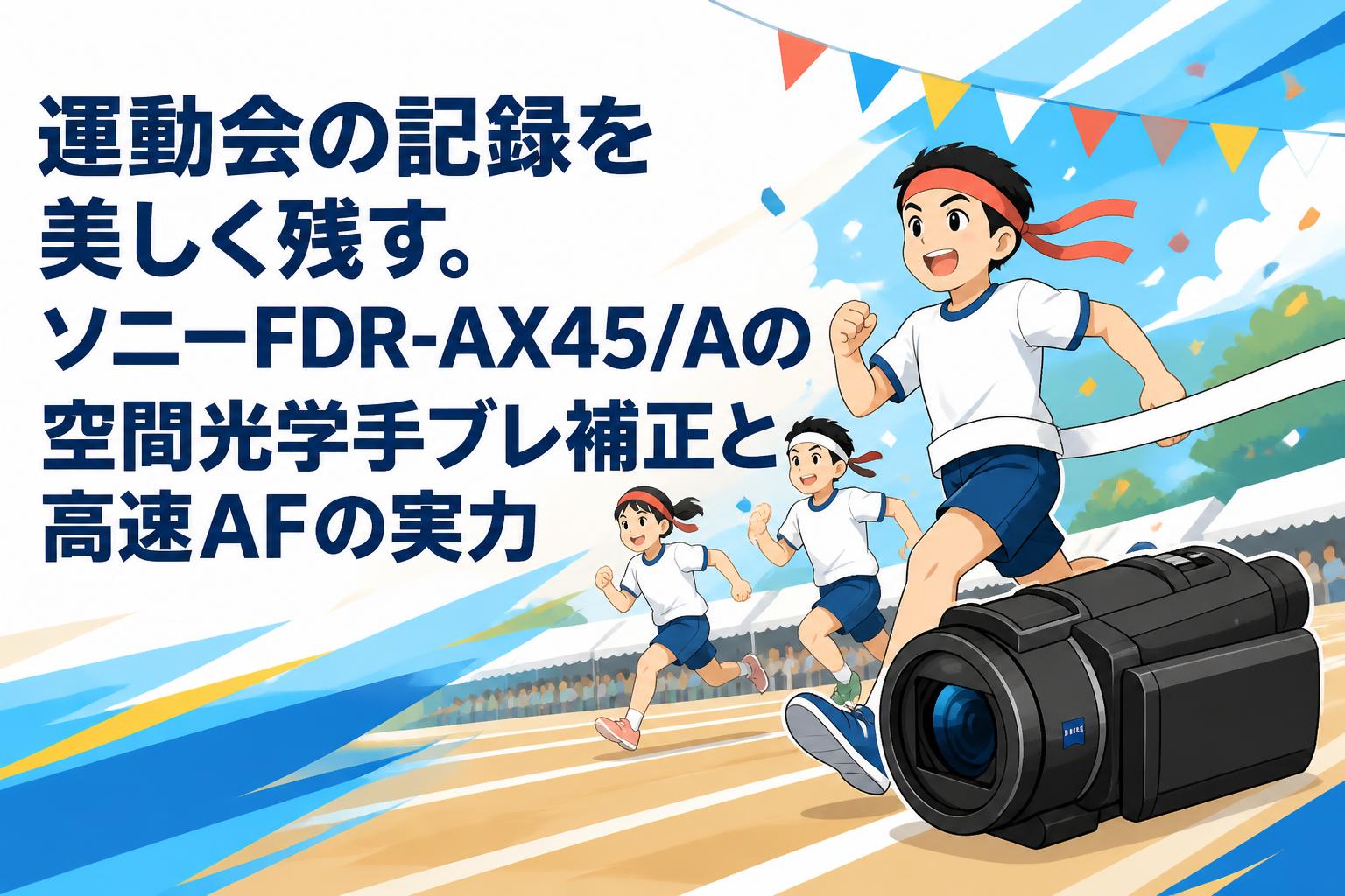 運動会の記録を美しく残す。ソニーFDR-AX45/Aの空間光学手ブレ補正と