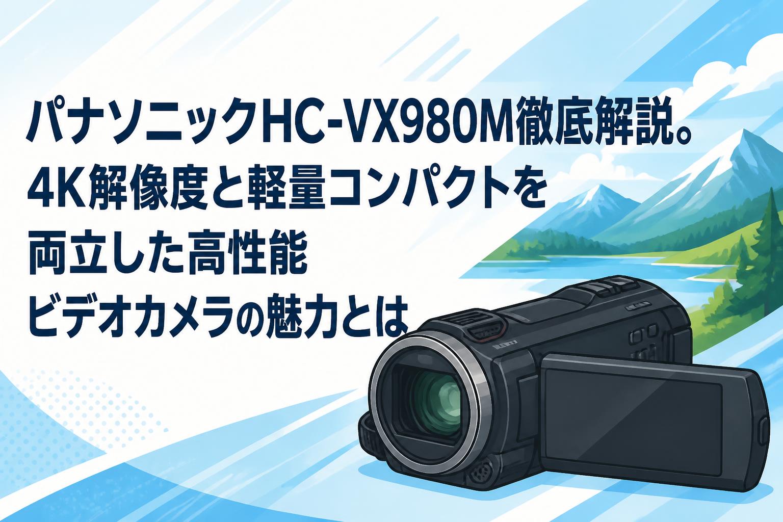 パナソニックHC-VX980M徹底解説。4K解像度と軽量コンパクトを両立した