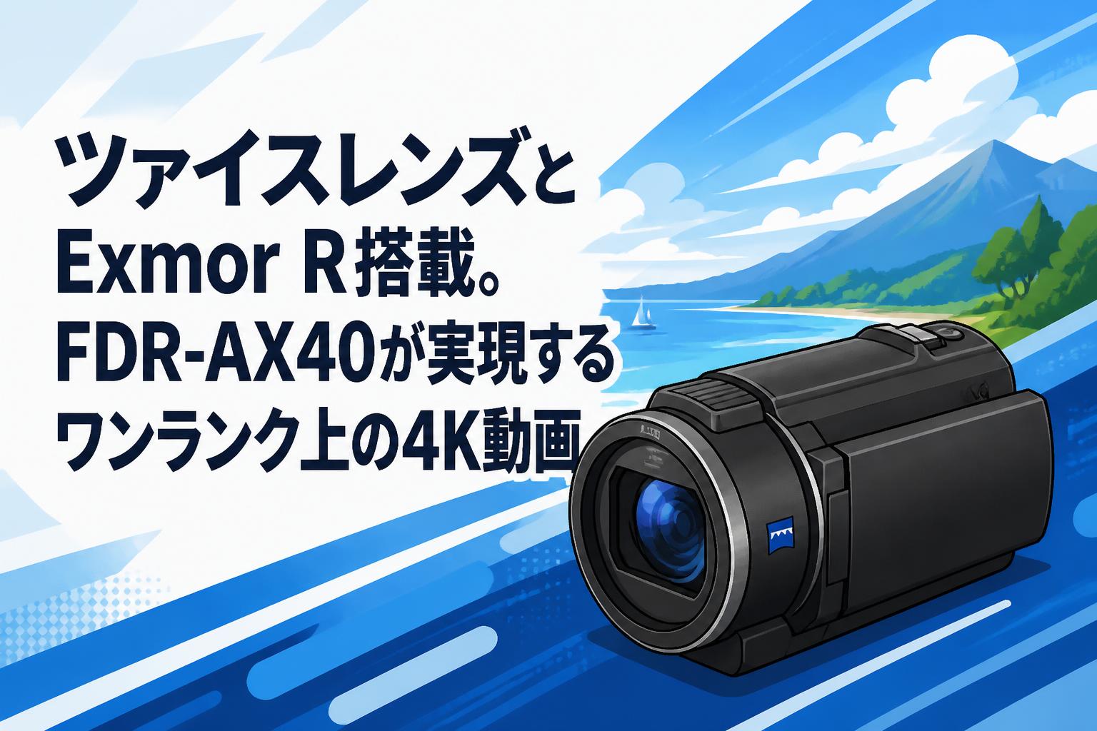 ツァイスレンズとExmor R搭載。FDR-AX40が実現するワンランク上の4K