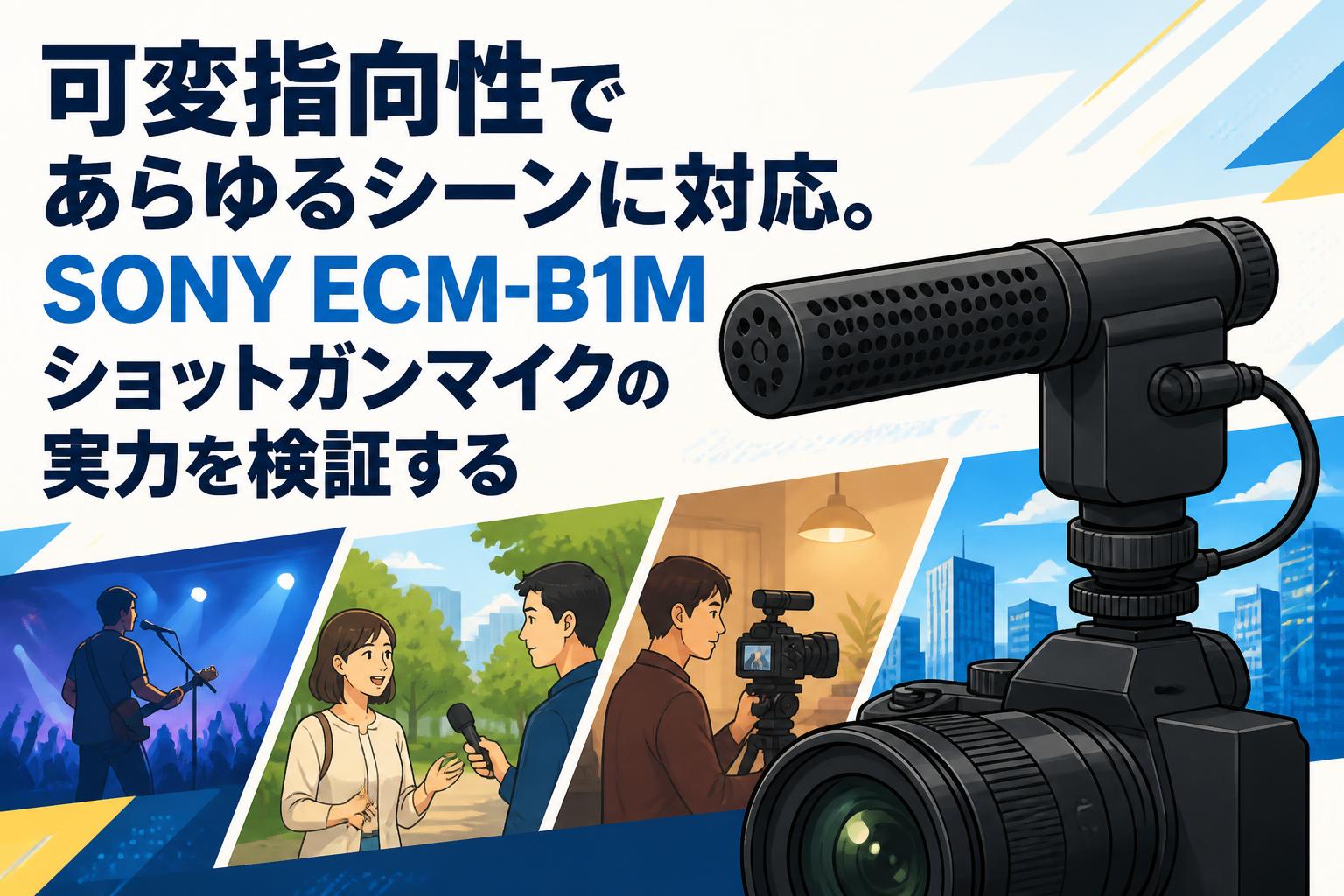 可変指向性であらゆるシーンに対応。SONY ECM-B1Mショットガンマイクの