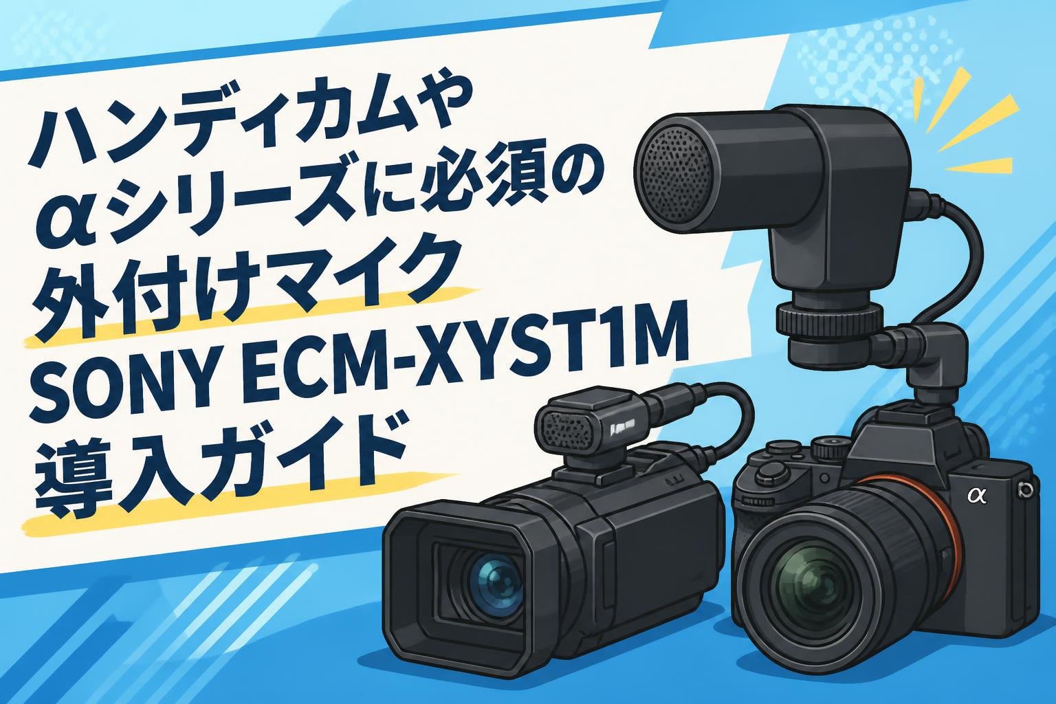 ハンディカムやαシリーズに必須の外付けマイクSONY ECM-XYST1M導入