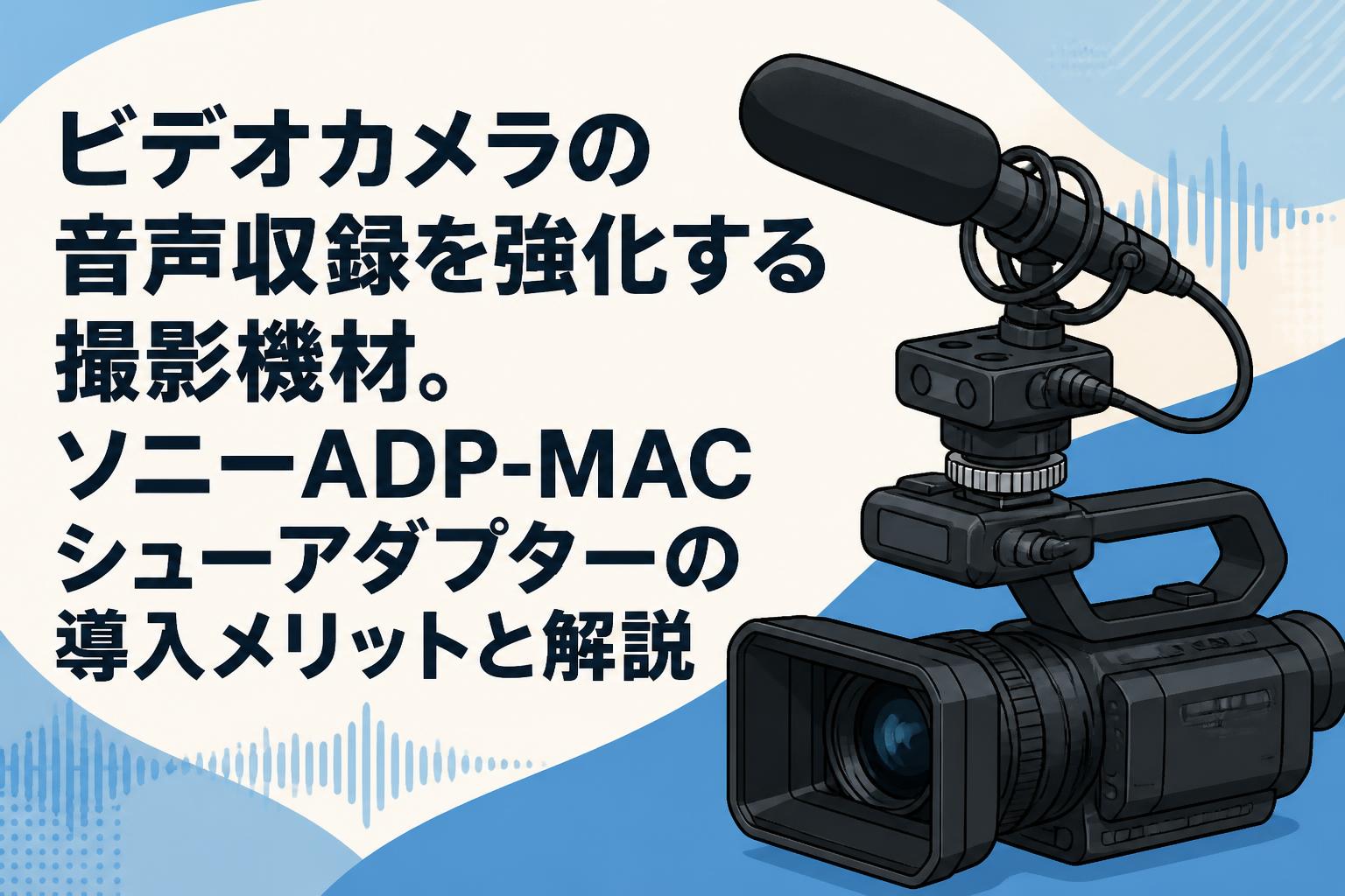 ビデオカメラの音声収録を強化する撮影機材。ソニーADP-MACシュー