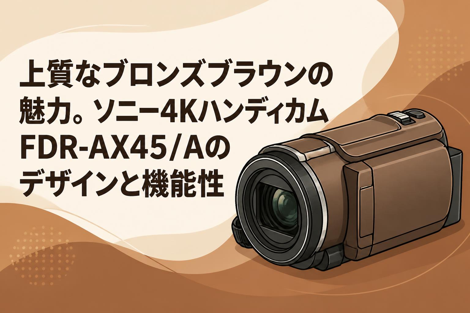 上質なブロンズブラウンの魅力。ソニー4KハンディカムFDR-AX45/Aの