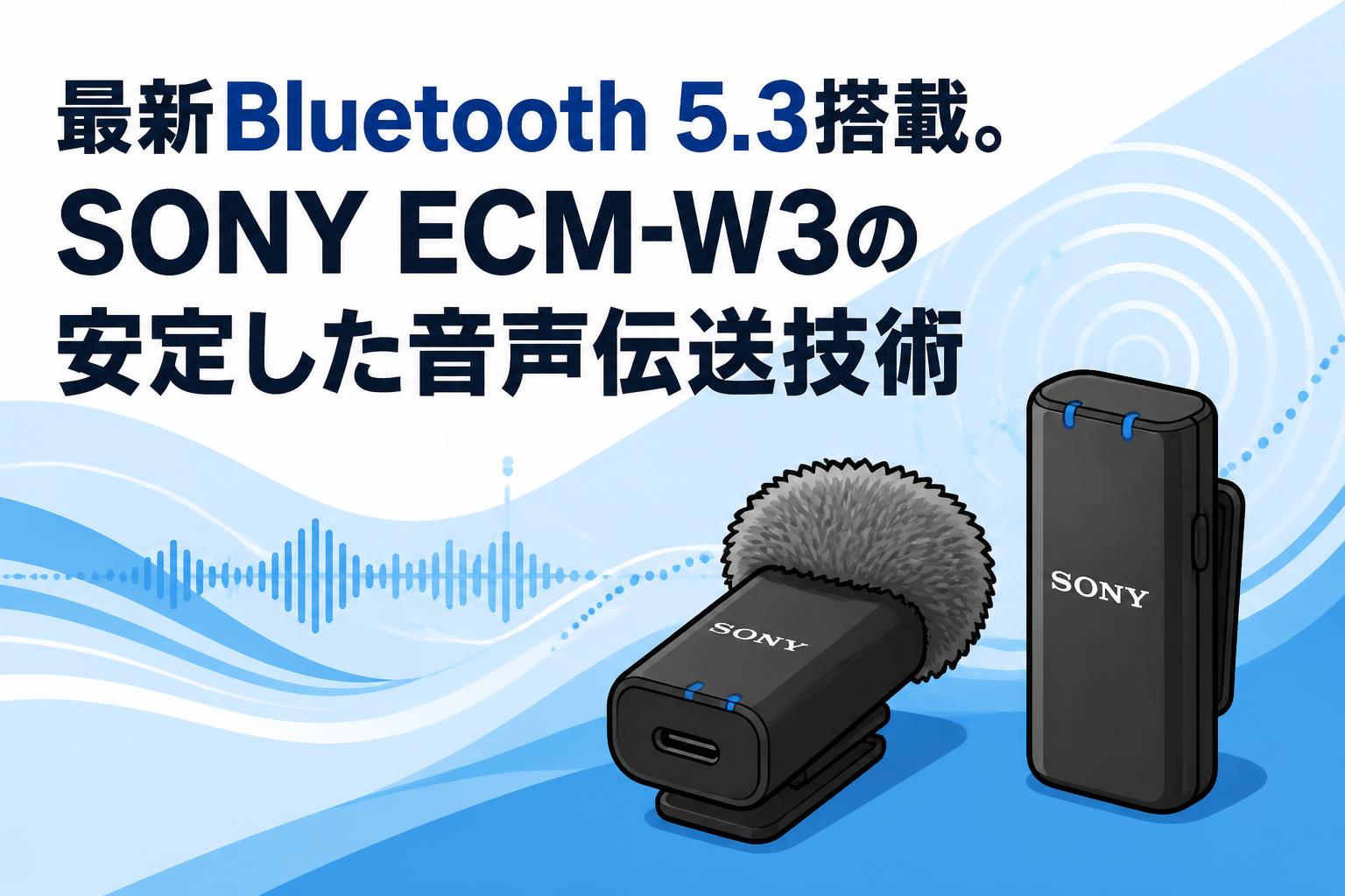 最新Bluetooth 5.3搭載。SONY ECM-W3の安定した音声伝送技術 | PANDA