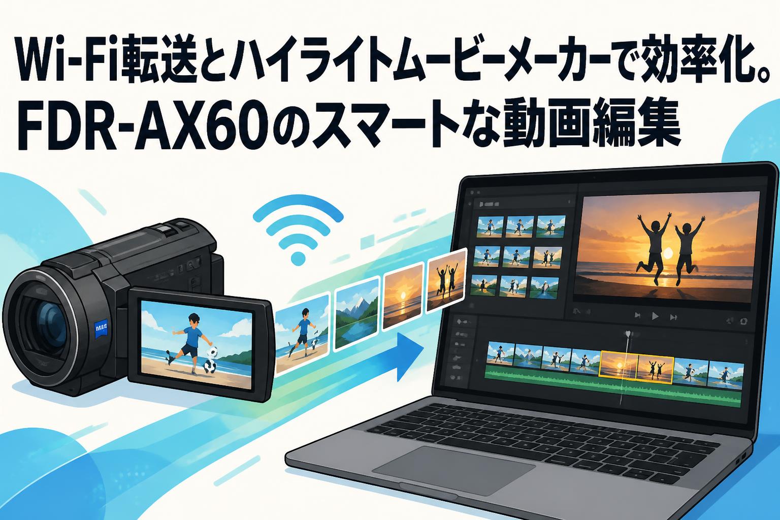 Wi-Fi転送とハイライトムービーメーカーで効率化。FDR-AX60のスマート