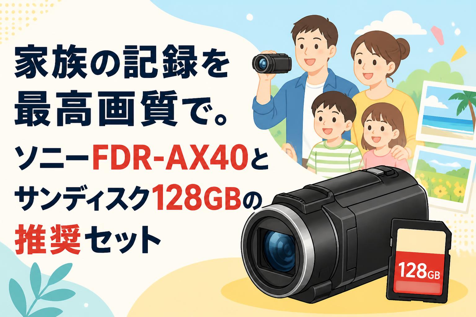 家族の記録を最高画質で。ソニーFDR-AX40とサンディスク128GBの推奨