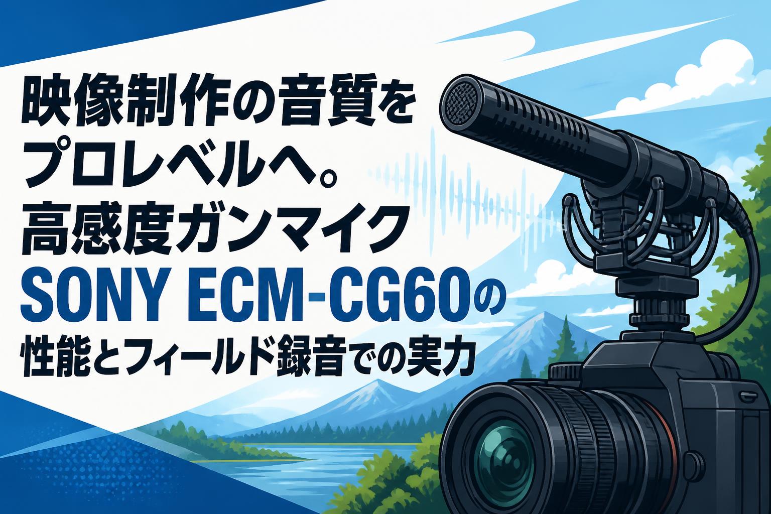 映像制作の音質をプロレベルへ。高感度ガンマイクSONY ECM-CG60の性能